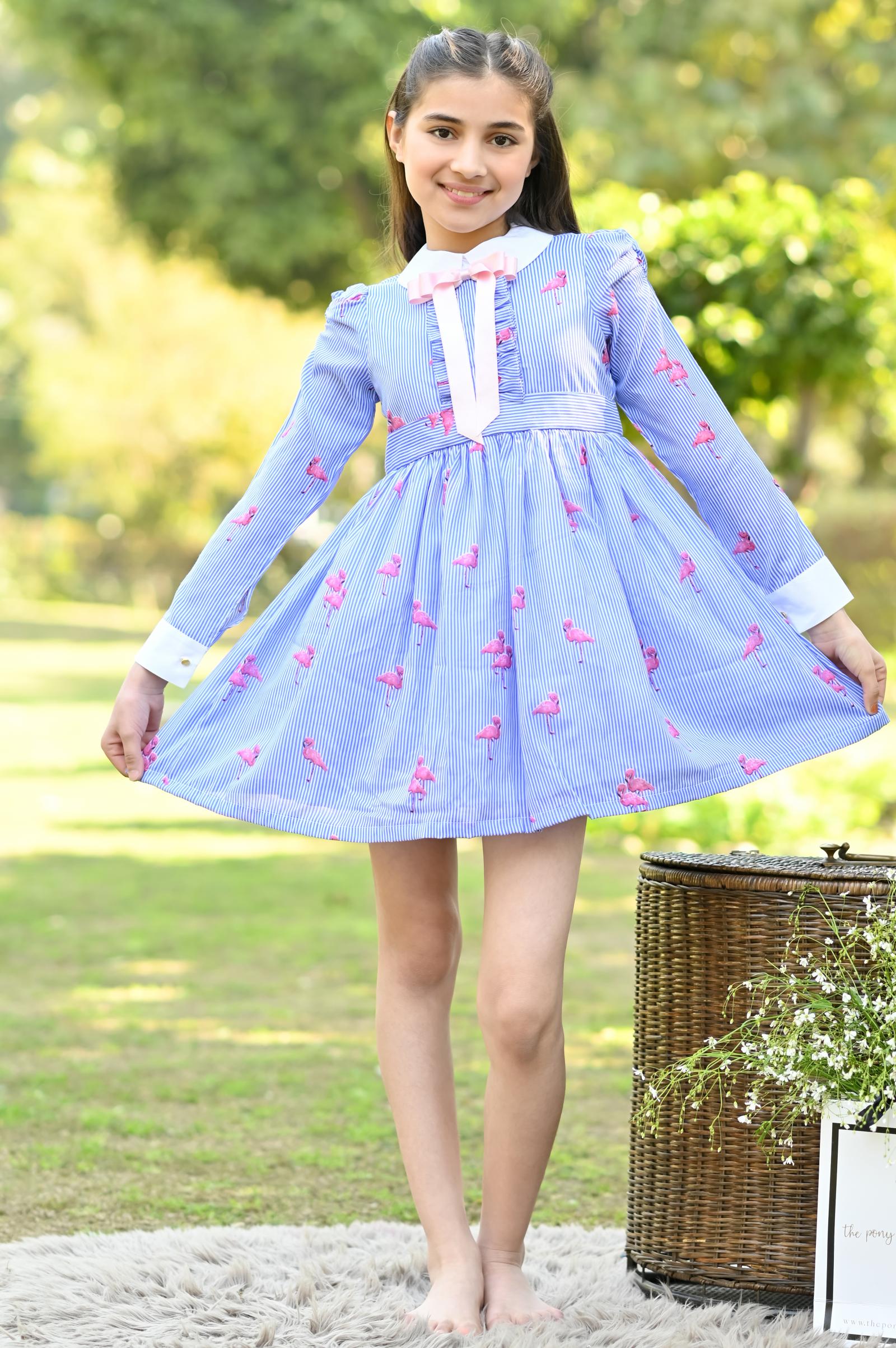 FLAMINGO RIBBON DRESS- Sale