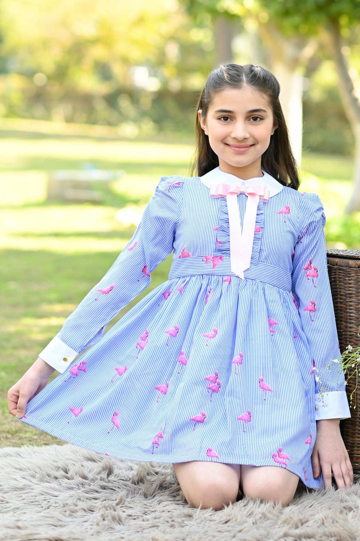 FLAMINGO RIBBON DRESS- Sale