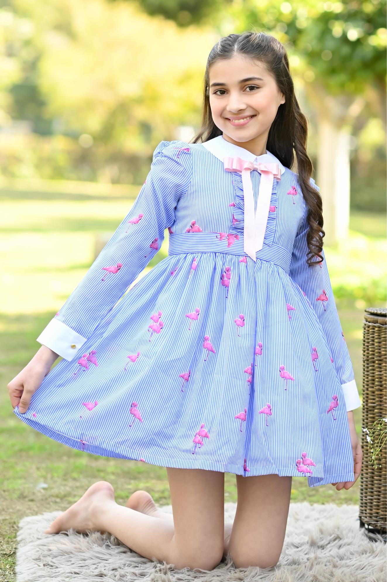 FLAMINGO RIBBON DRESS- Sale