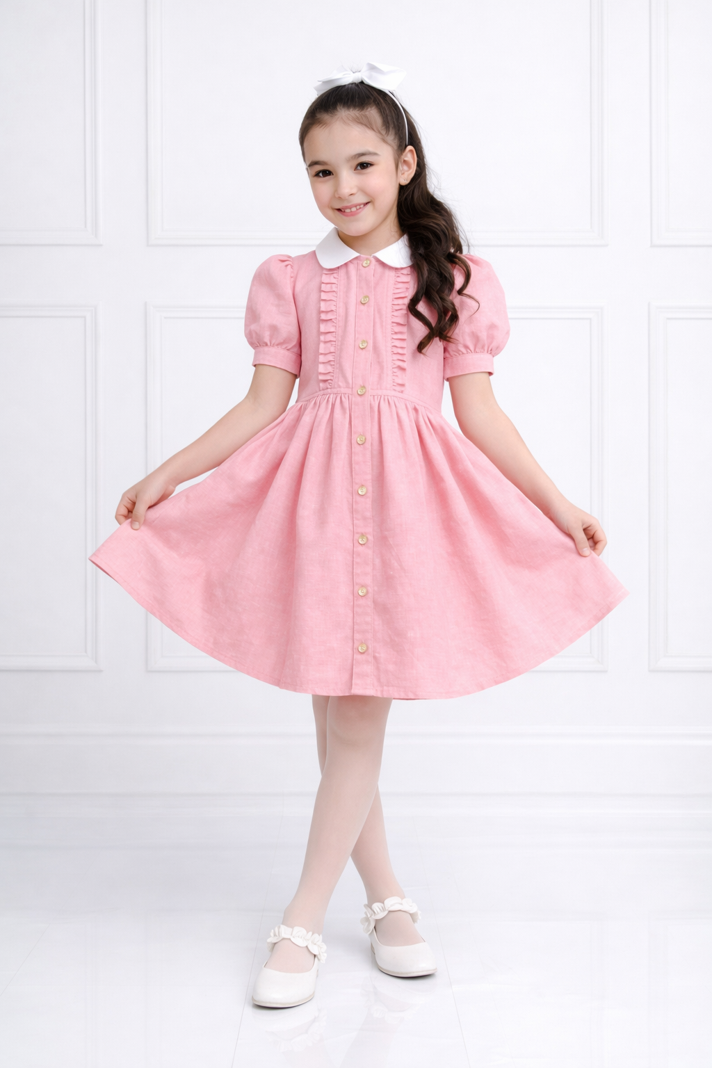PINK DENIM DRESS