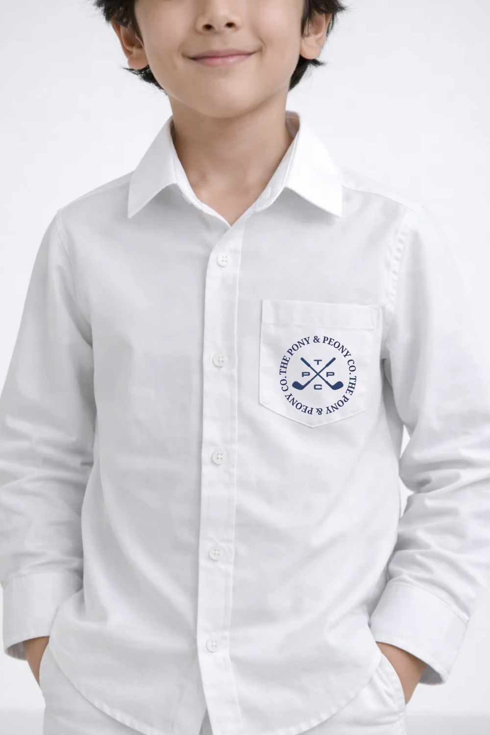 TPPC GOLF DENIM SHIRT - WHITE