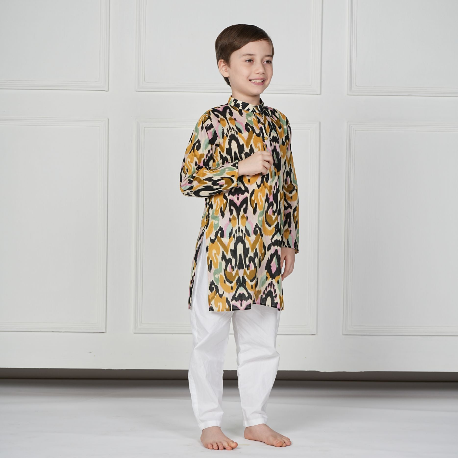 BLACK IKKAT - BOYS SET