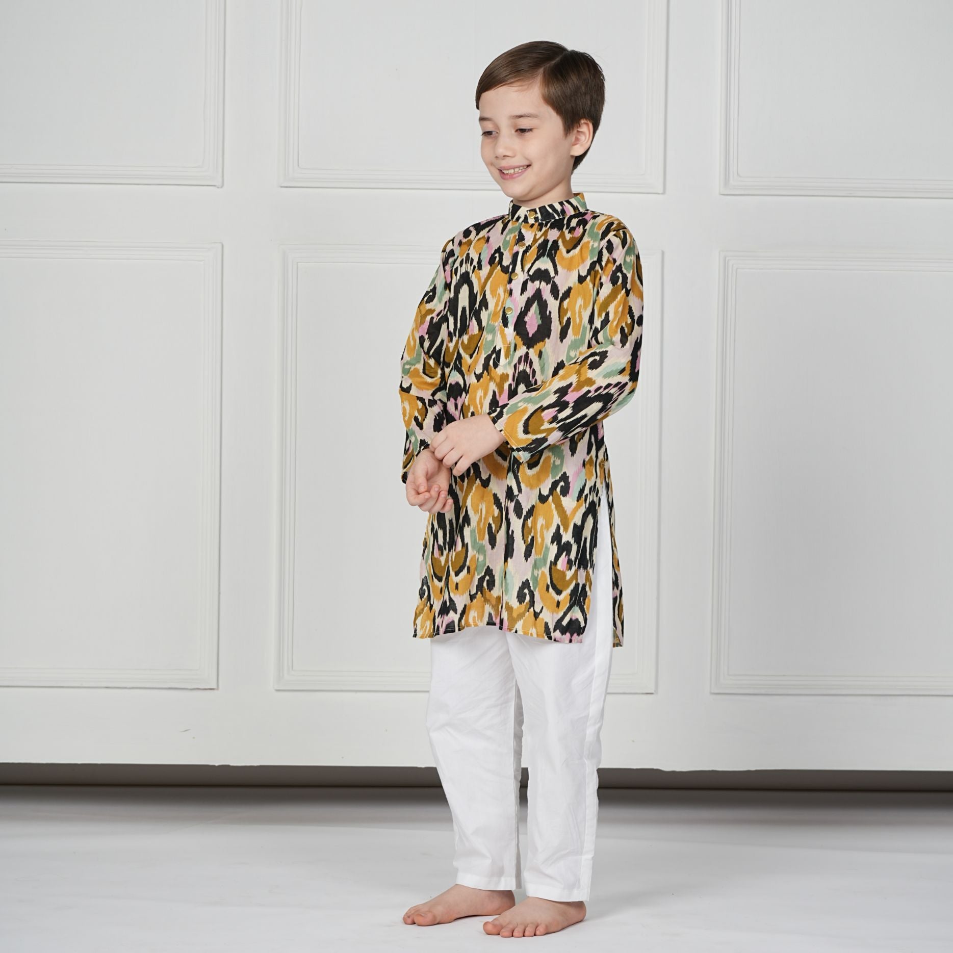 BLACK IKKAT - BOYS SET