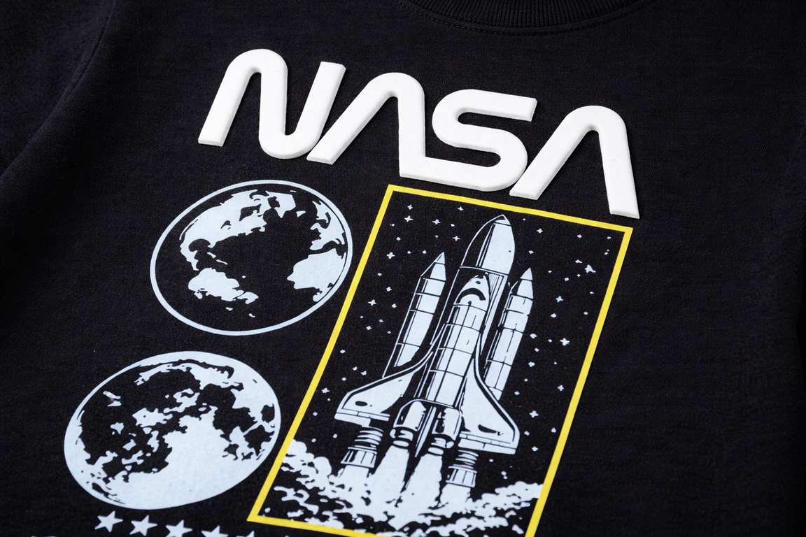 Oversized Black Nasa Co-ord Set