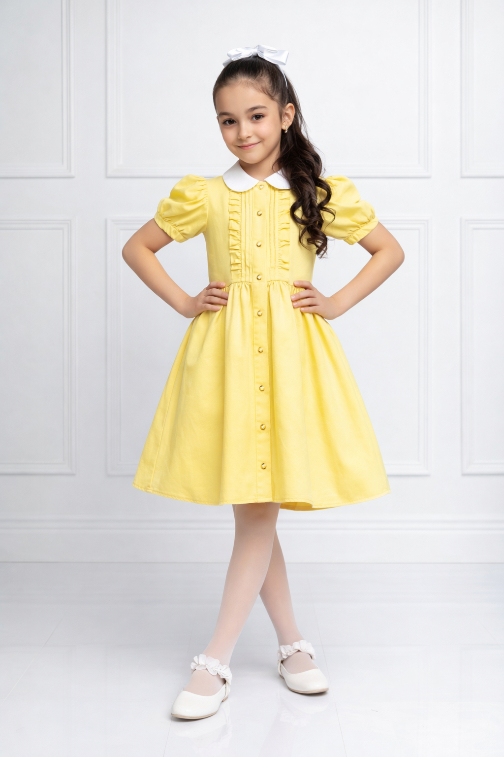 YELLOW DENIM DRESS