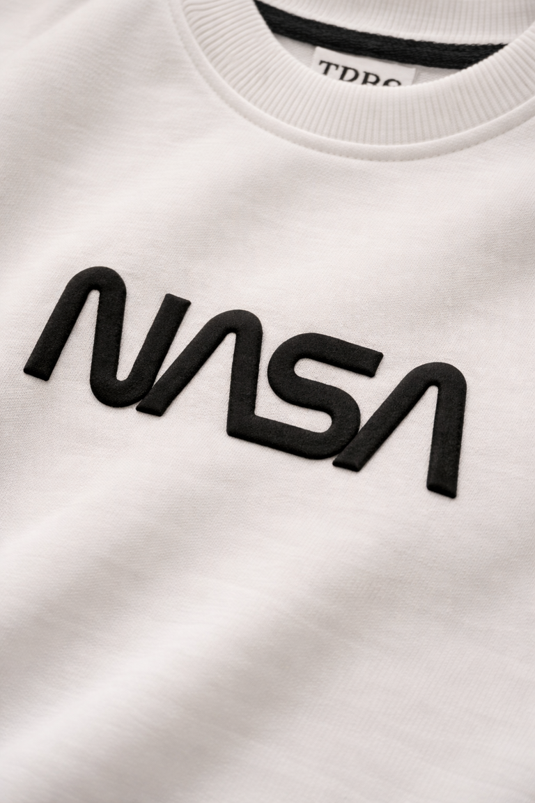 Oversized White Nasa Coord set
