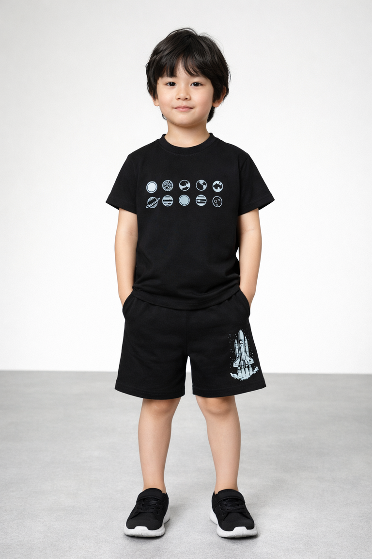 Oversized Black Nasa Co-ord Set