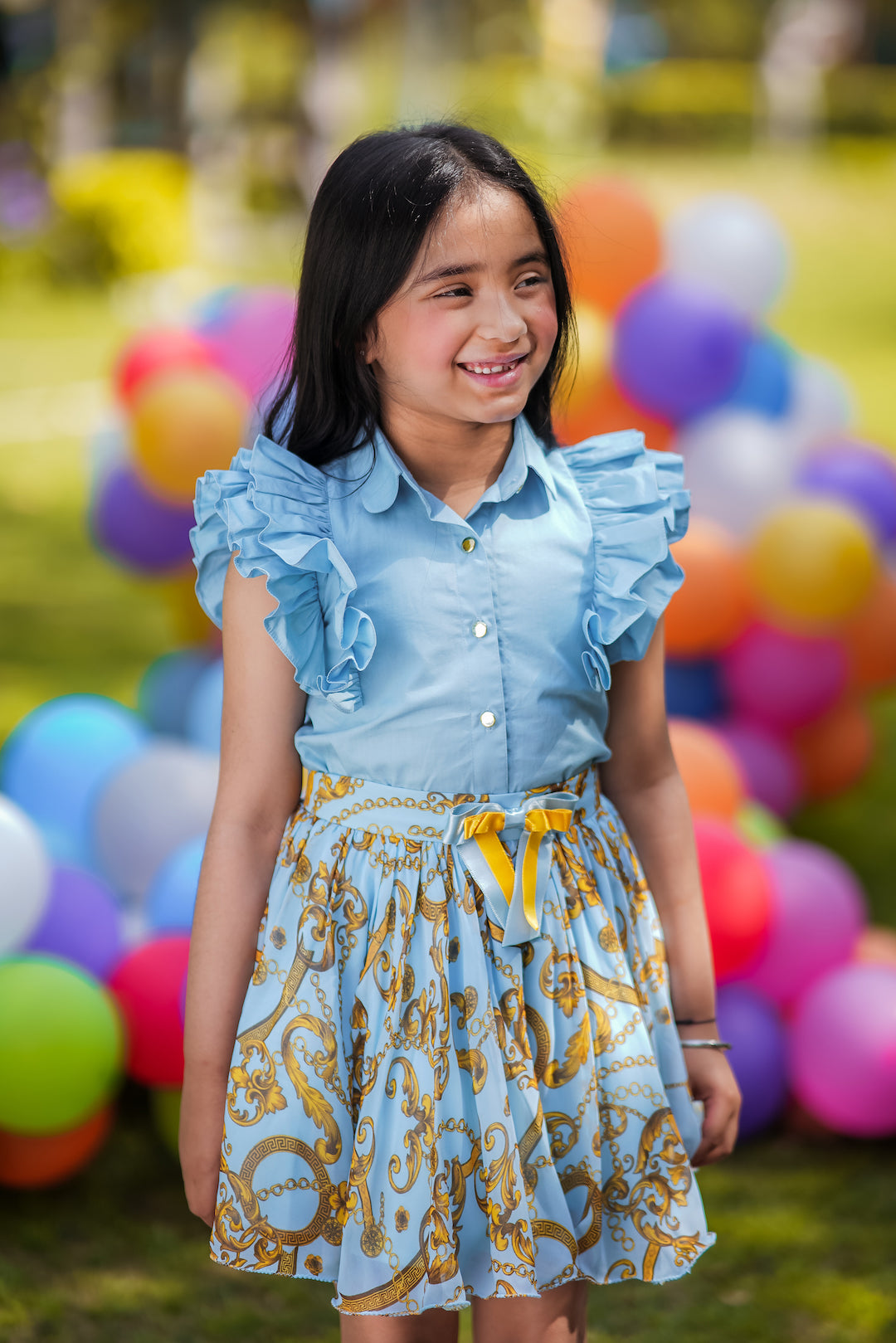 Aquamarine Dragonfly Skirt - The Pony & Peony Co.