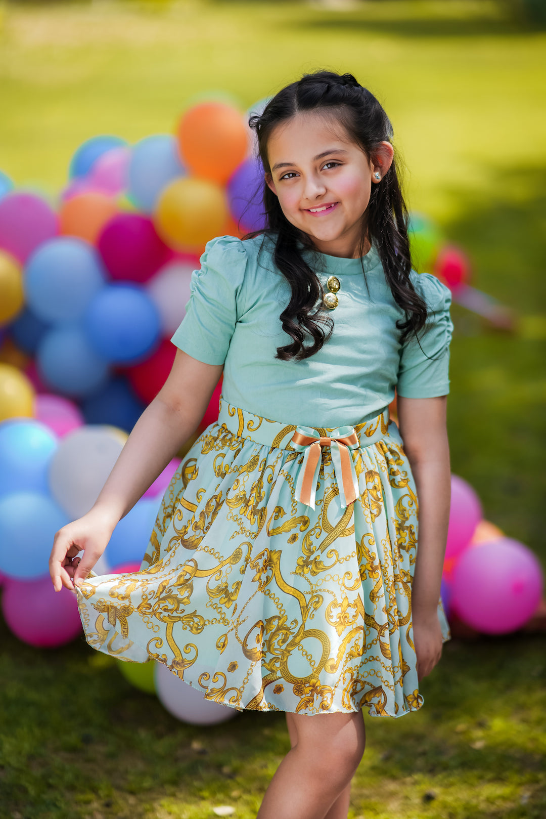 Jade Dragonfly Co-ord Skirt Set (Sale) - The Pony & Peony Co.