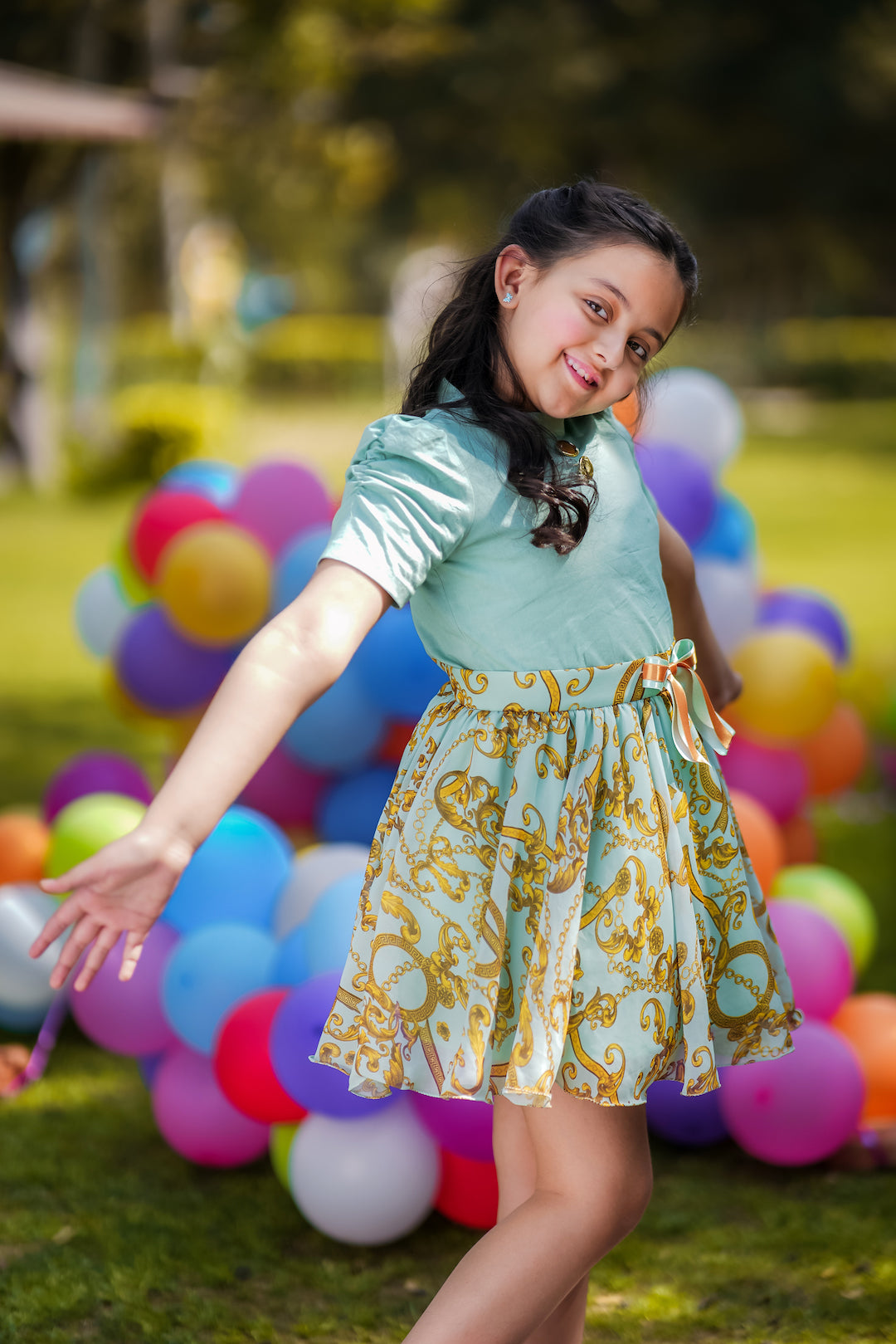 Jade Dragonfly Co-ord Skirt Set (Sale) - The Pony & Peony Co.