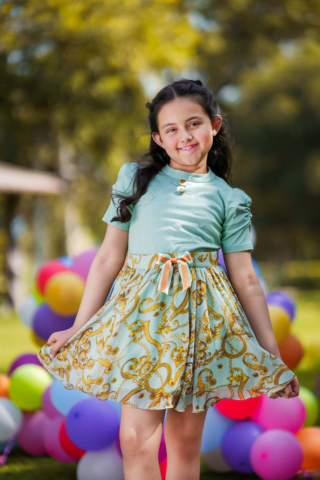 Jade Dragonfly Co-ord Skirt Set (Sale) - The Pony & Peony Co.