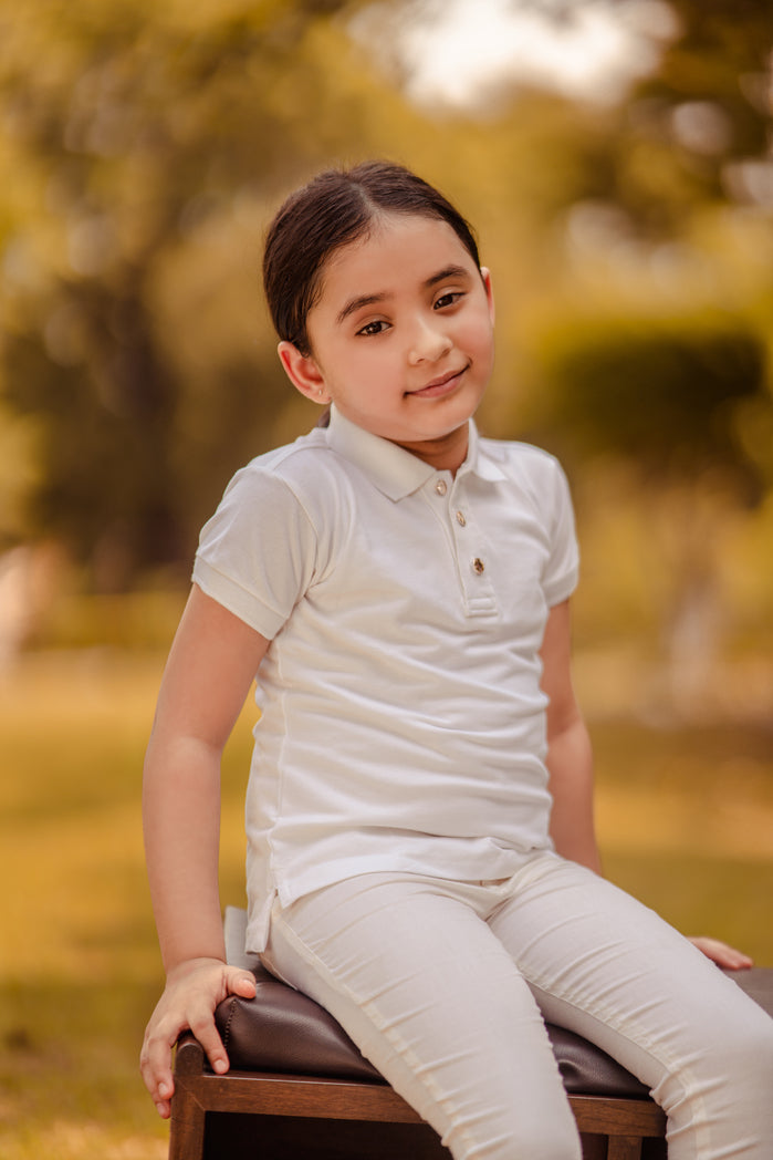 White Pony T-Shirt for Girls - Main Image