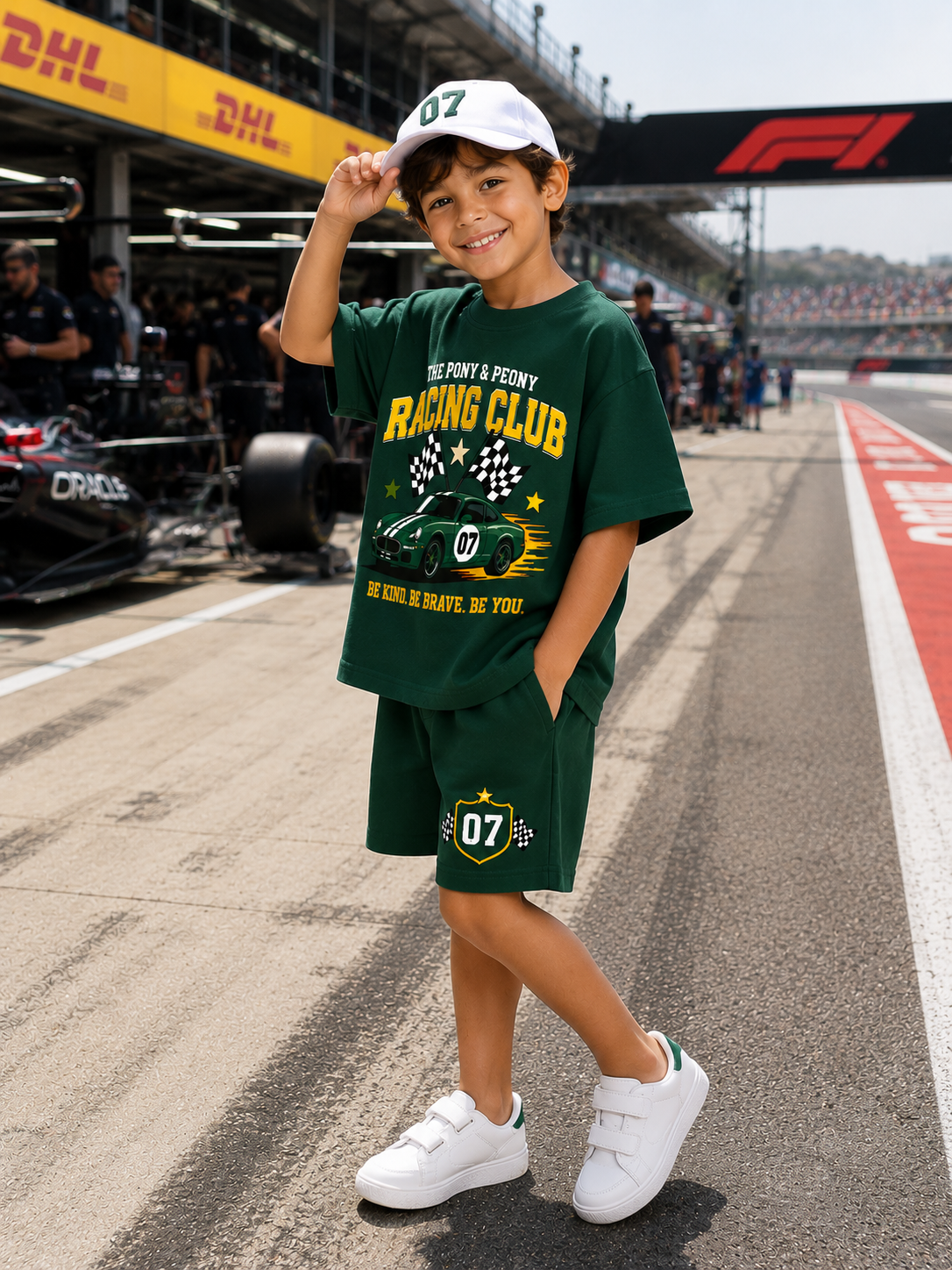 OVERSIZED GREEN RACING CO-ORD SET