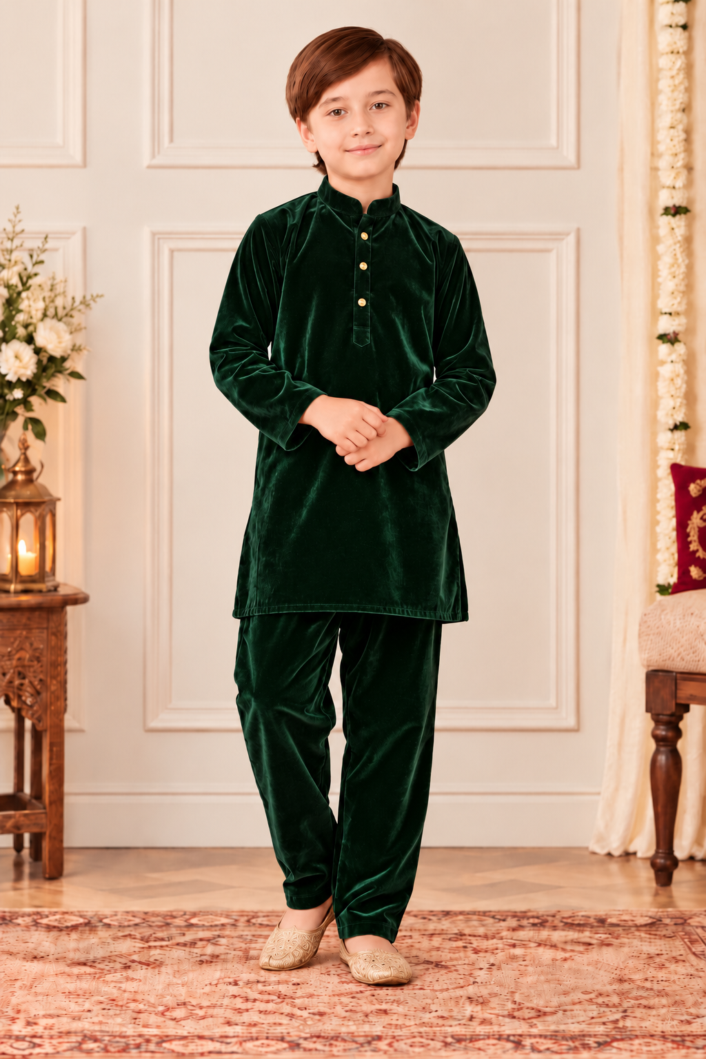 GREEN VELVET SET