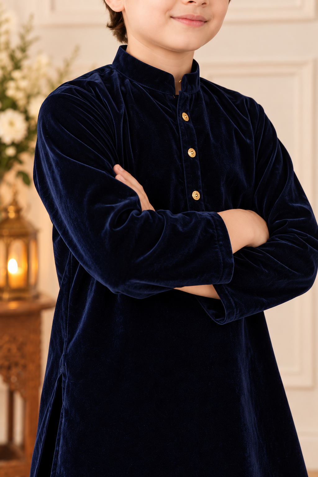 NAVY VELVET SET