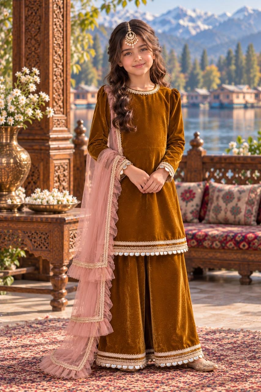 BROWN VELVET SET