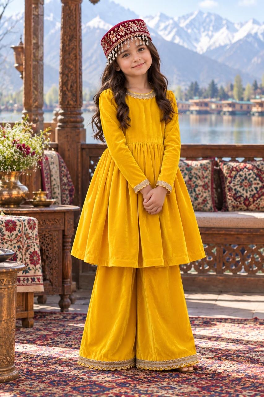 YELLOW VELVET SET