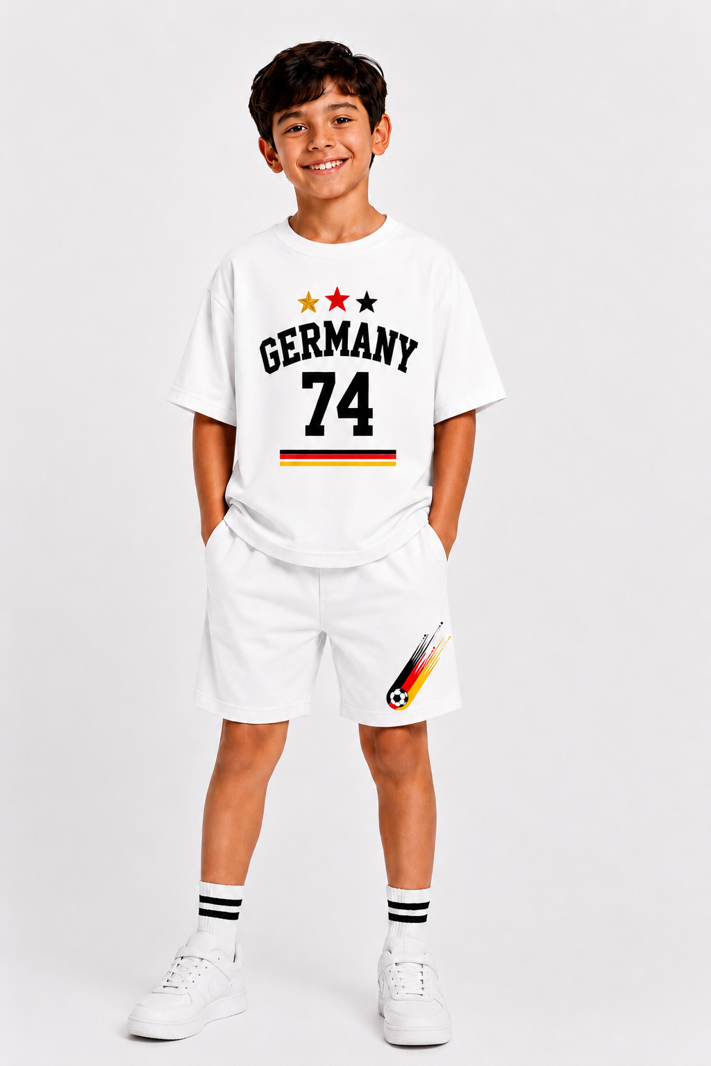 GERMANY - OVERSIZED WHITE CO- ORD SET