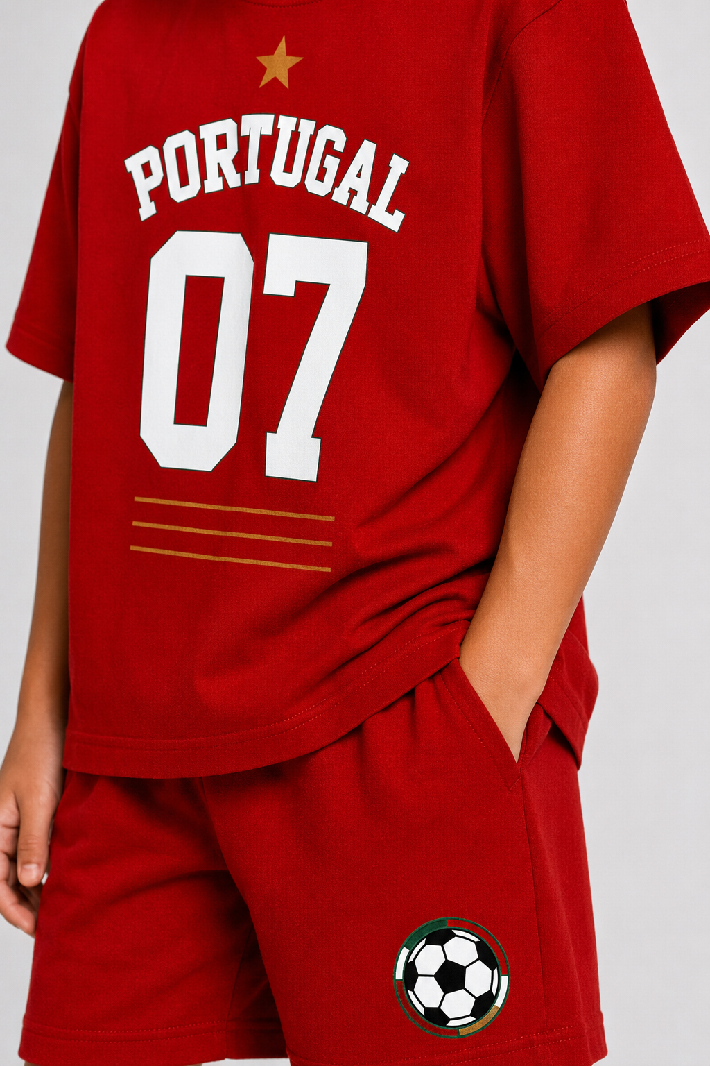 PORTUGAL - OVERSIZED RED CO-ORD SET