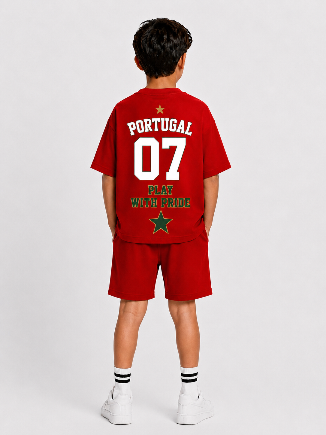 PORTUGAL - OVERSIZED RED CO-ORD SET