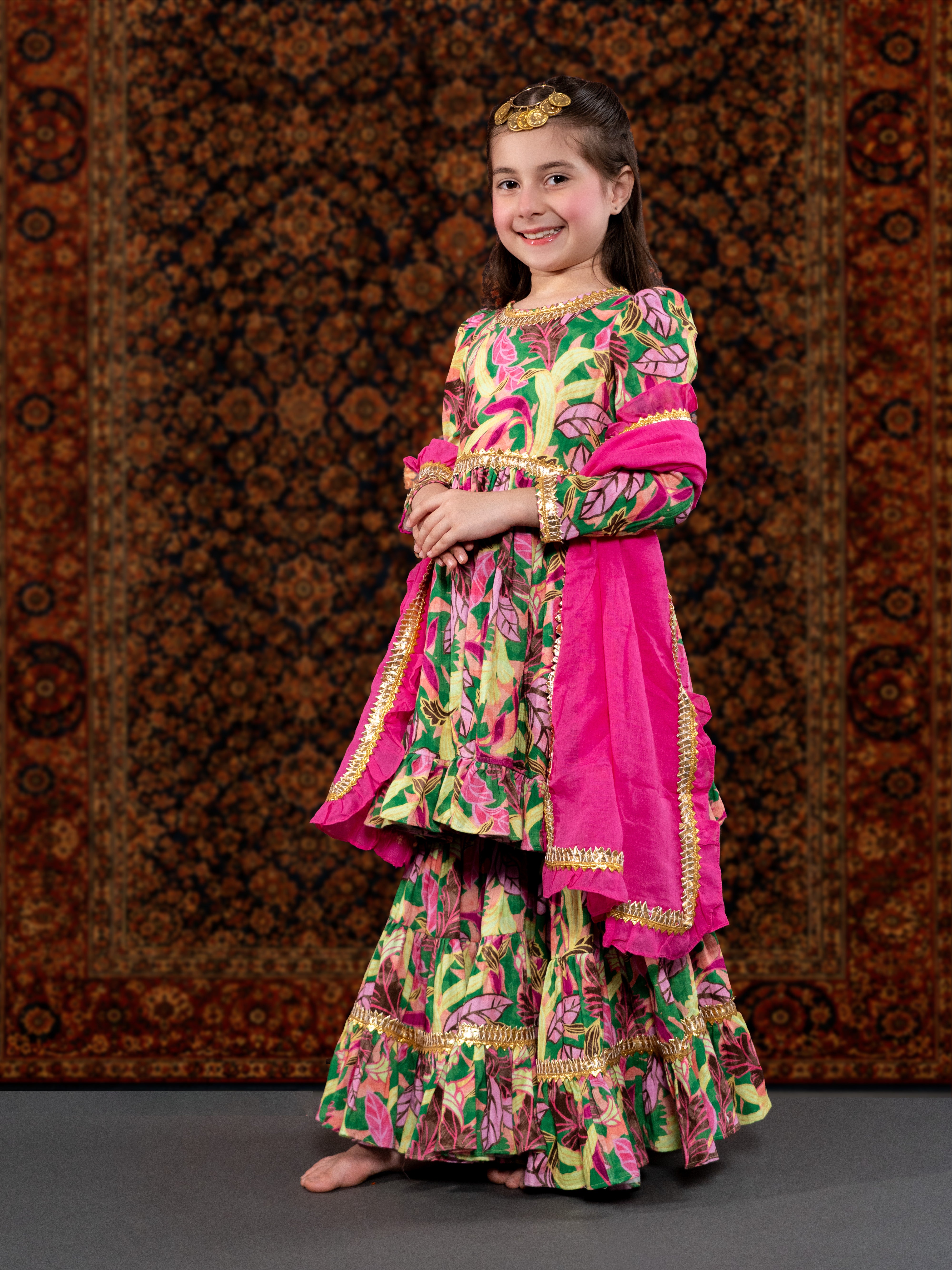 ALIA - A GREEN COTTON SUIT SET