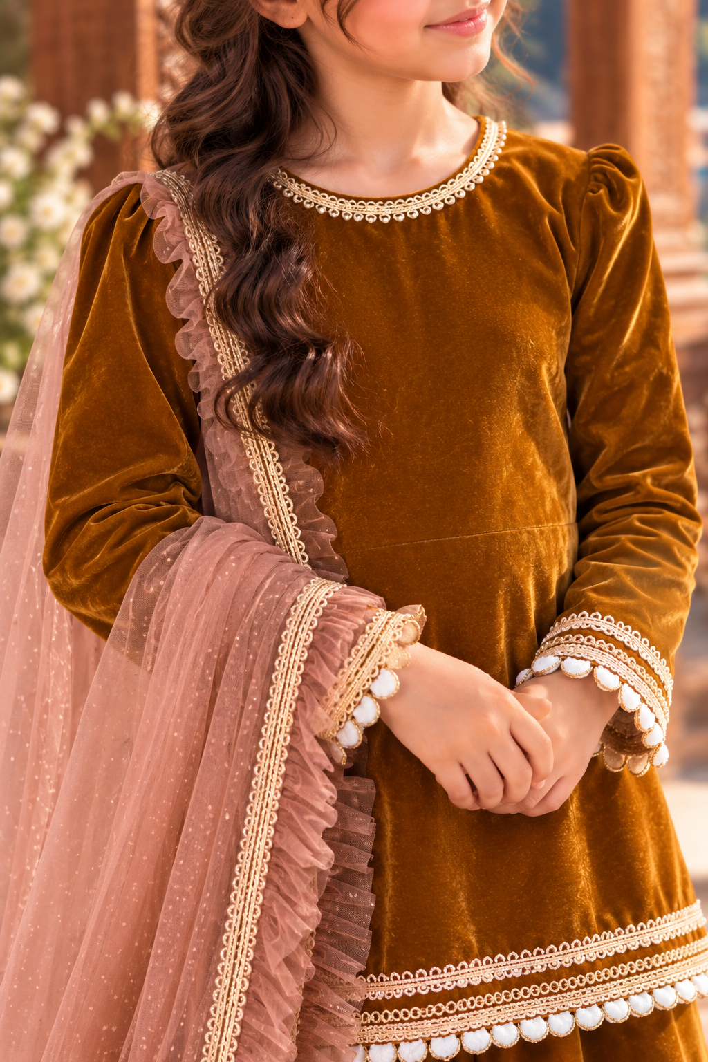 BROWN VELVET SET