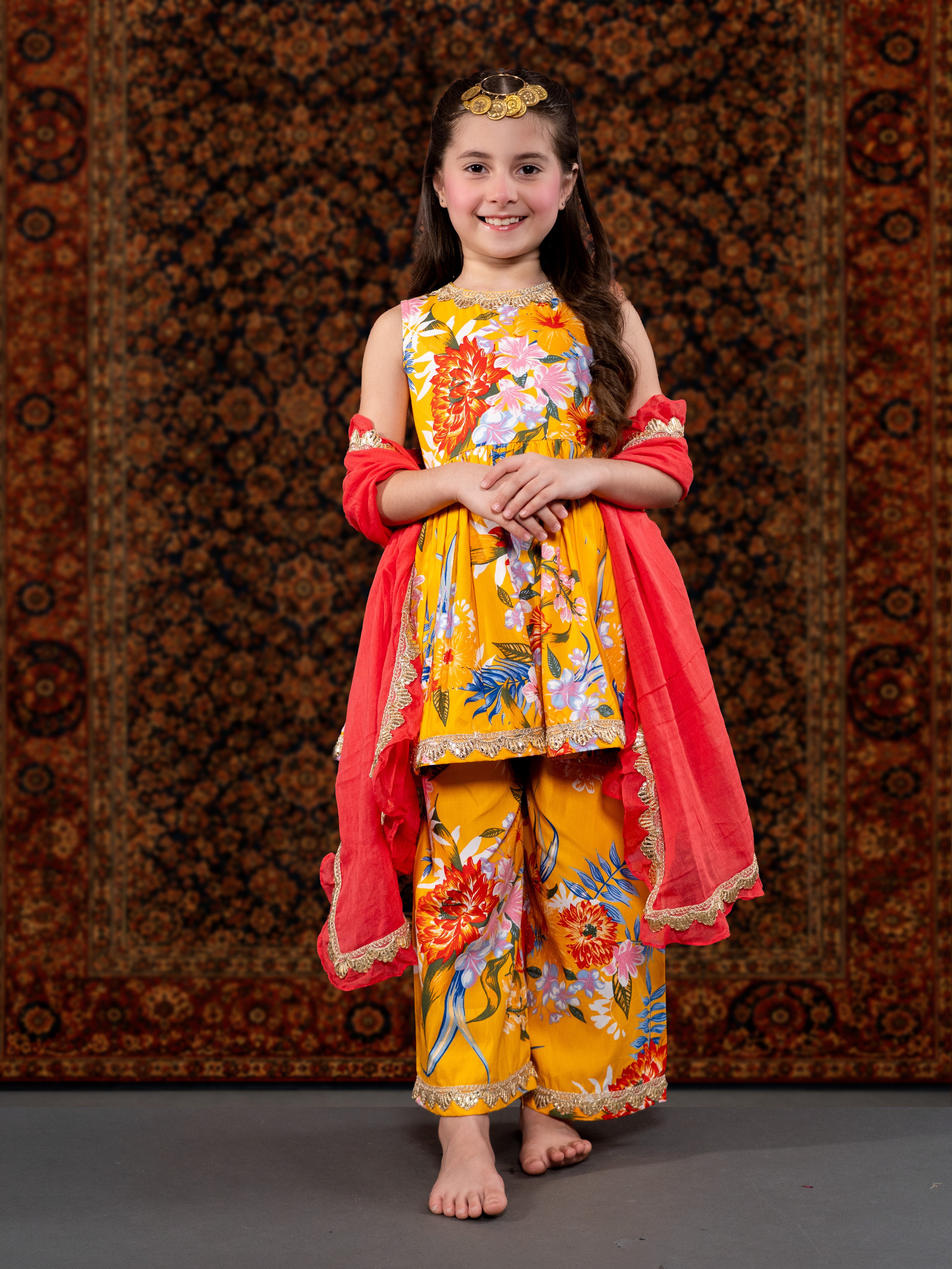 SUNFLOWER - A YELLOW FLORAL SUIT SET