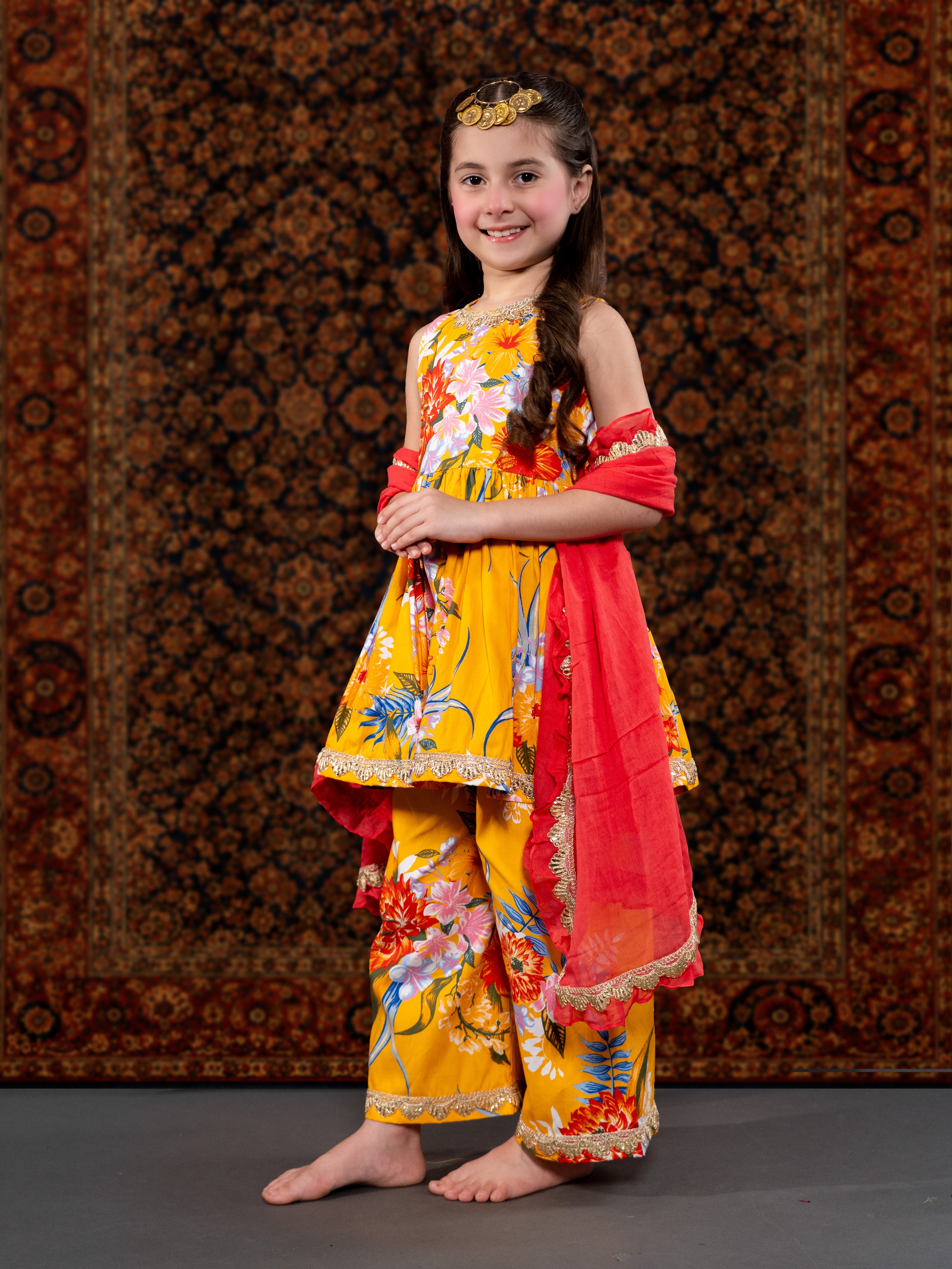 SUNFLOWER - A YELLOW FLORAL SUIT SET
