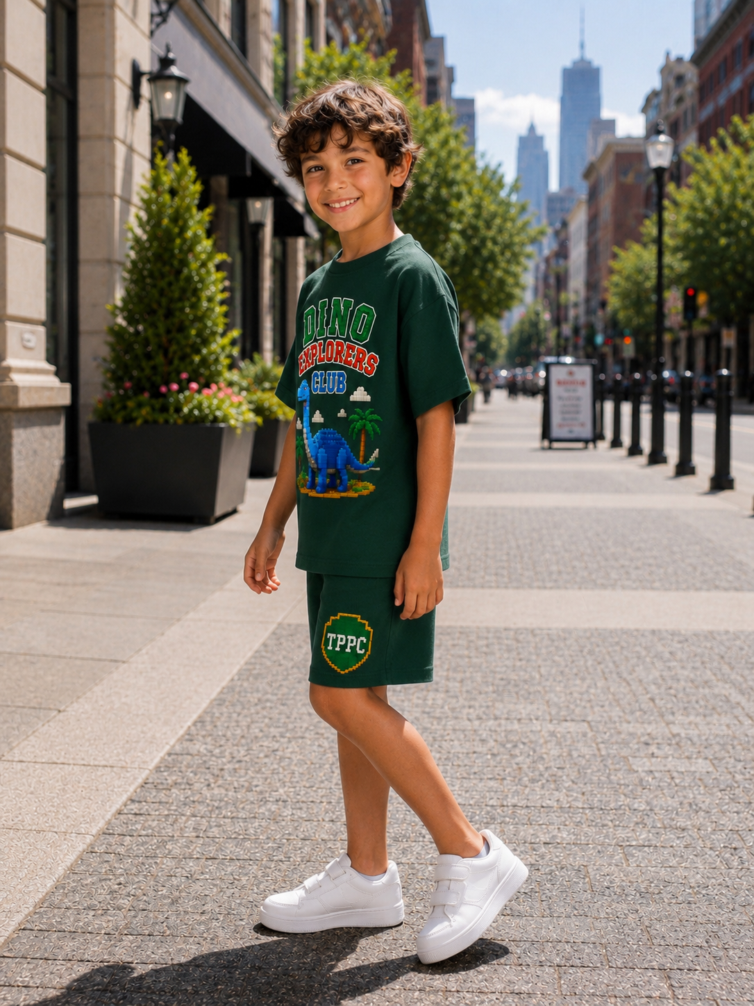 OVERSIZED GREEN DINO CO-ORD