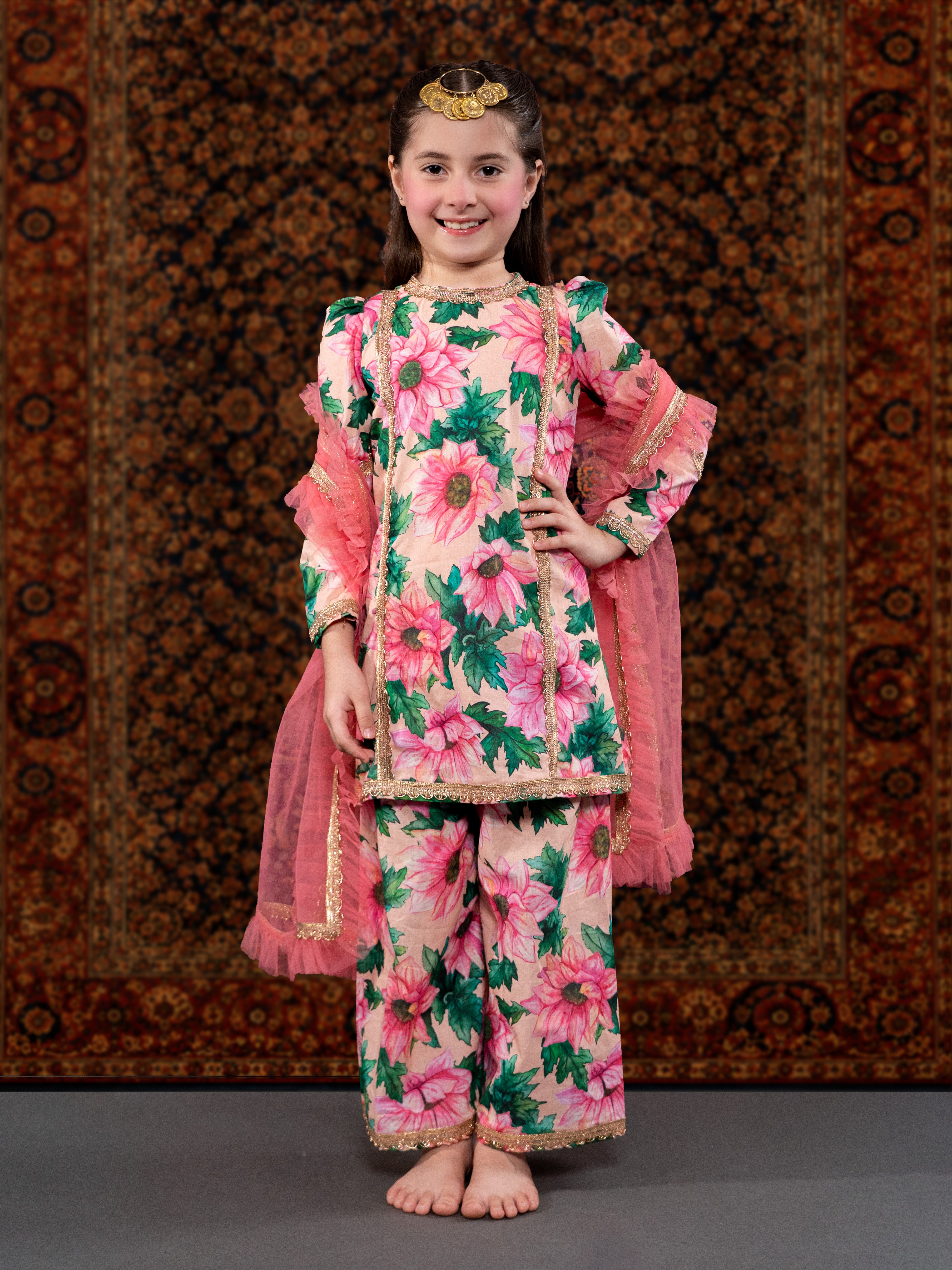 PEACH POPPY SUIT SET