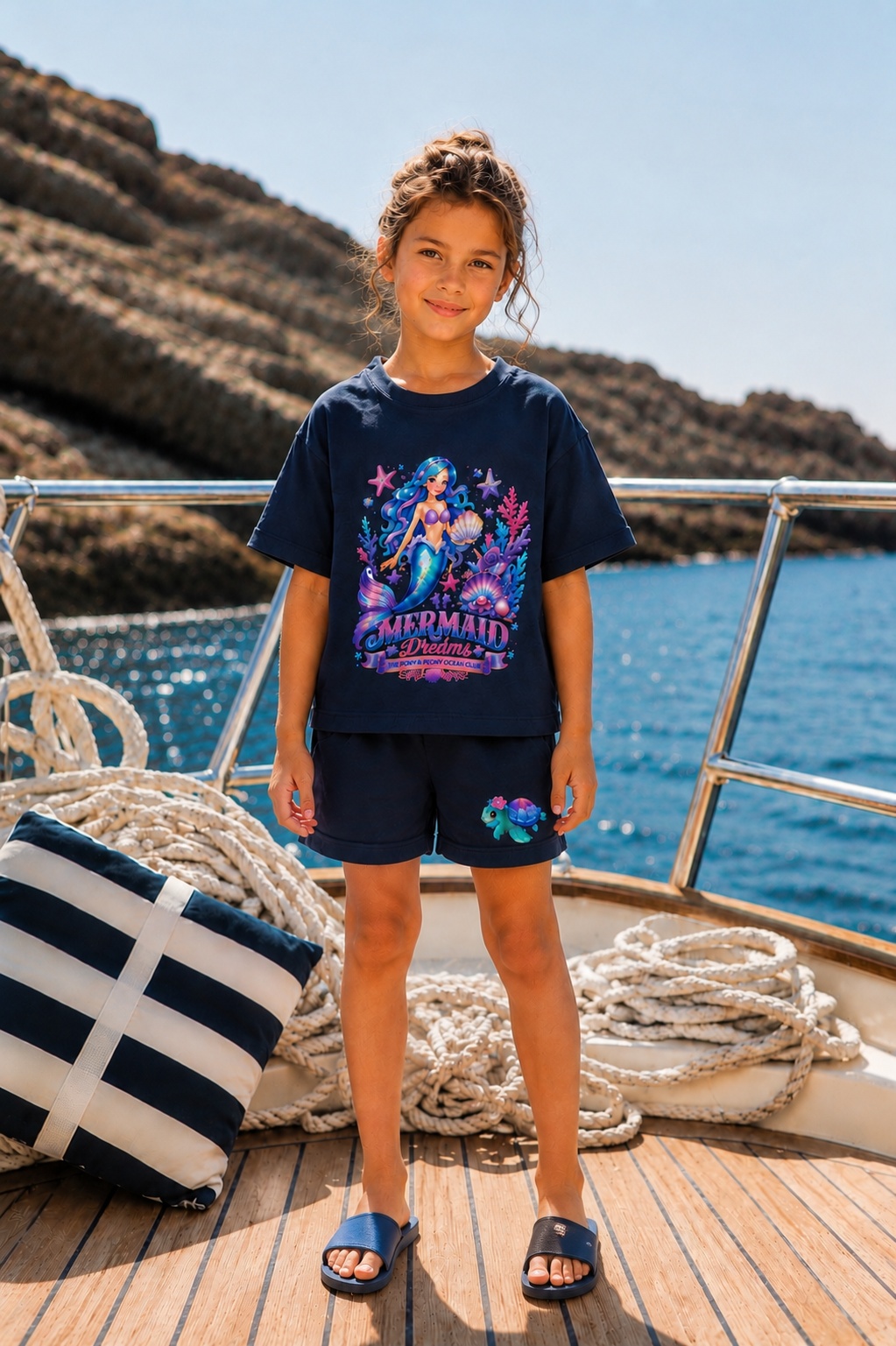 OVERSIZED NAVY MERMAID CO-ORD SET