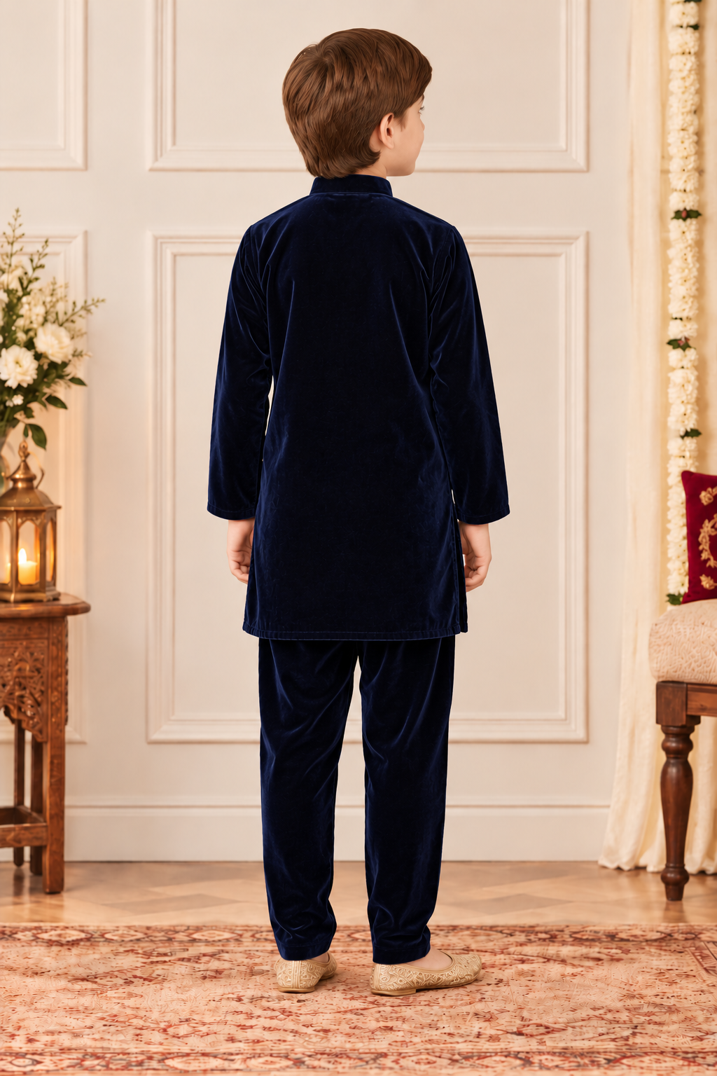 NAVY VELVET SET