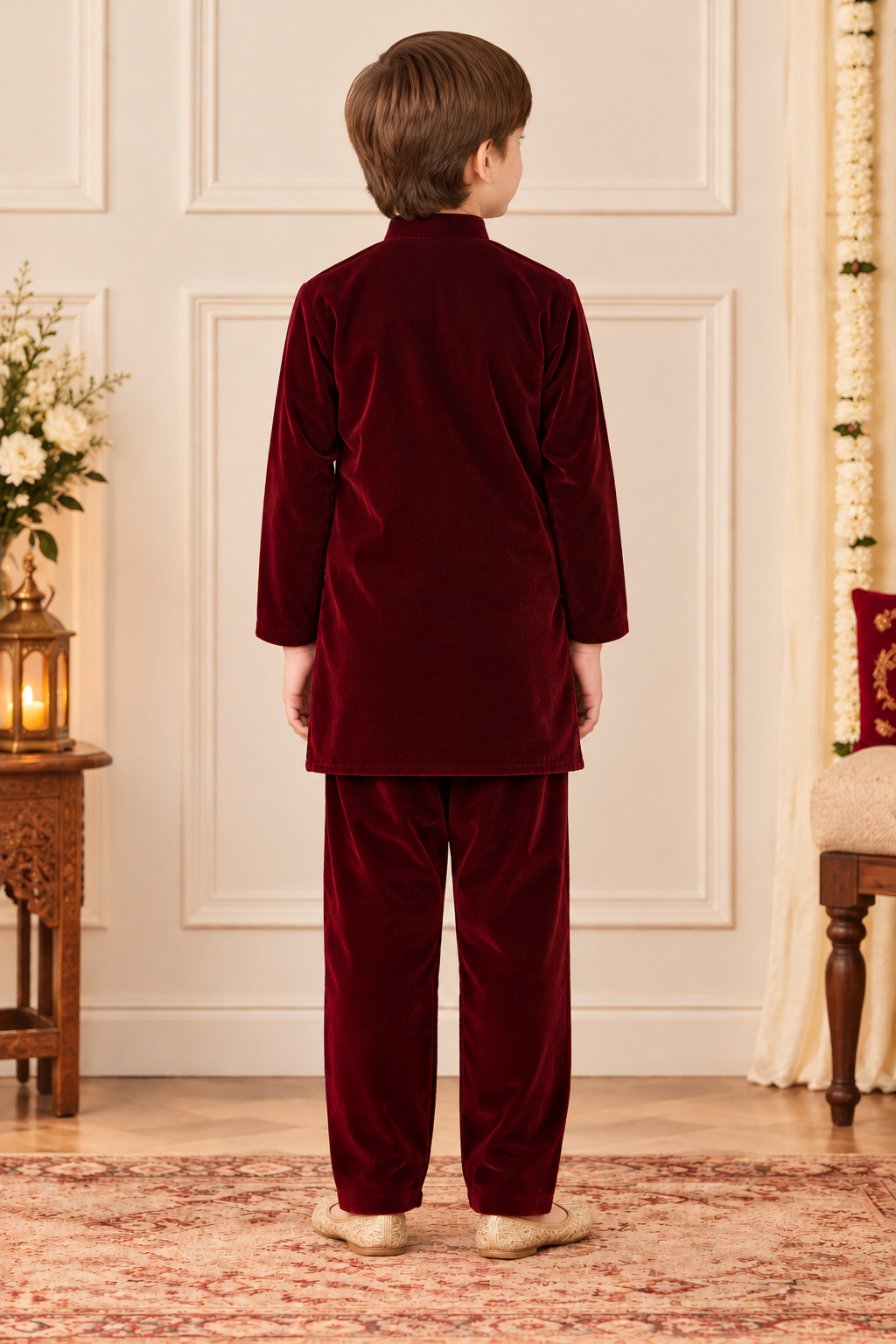 MAROON VELVET SET