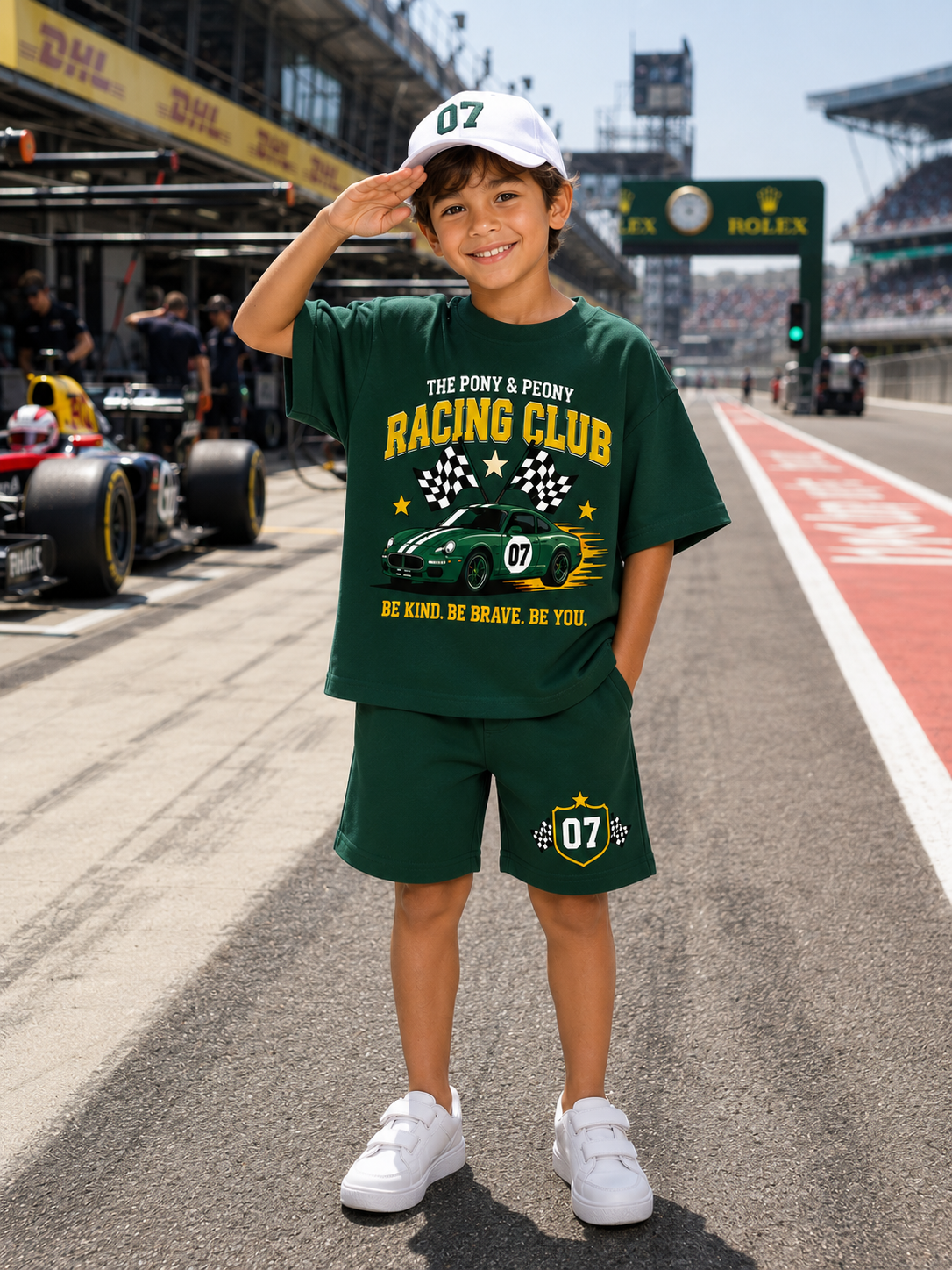 OVERSIZED GREEN RACING CO-ORD SET