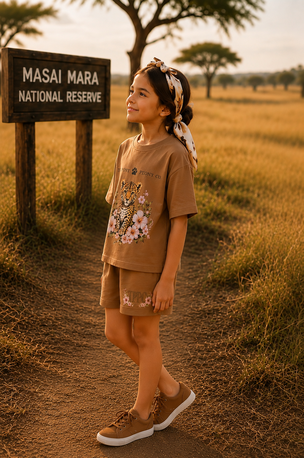 OVERSIZED BROWN LEOPARD CO-ORD SET