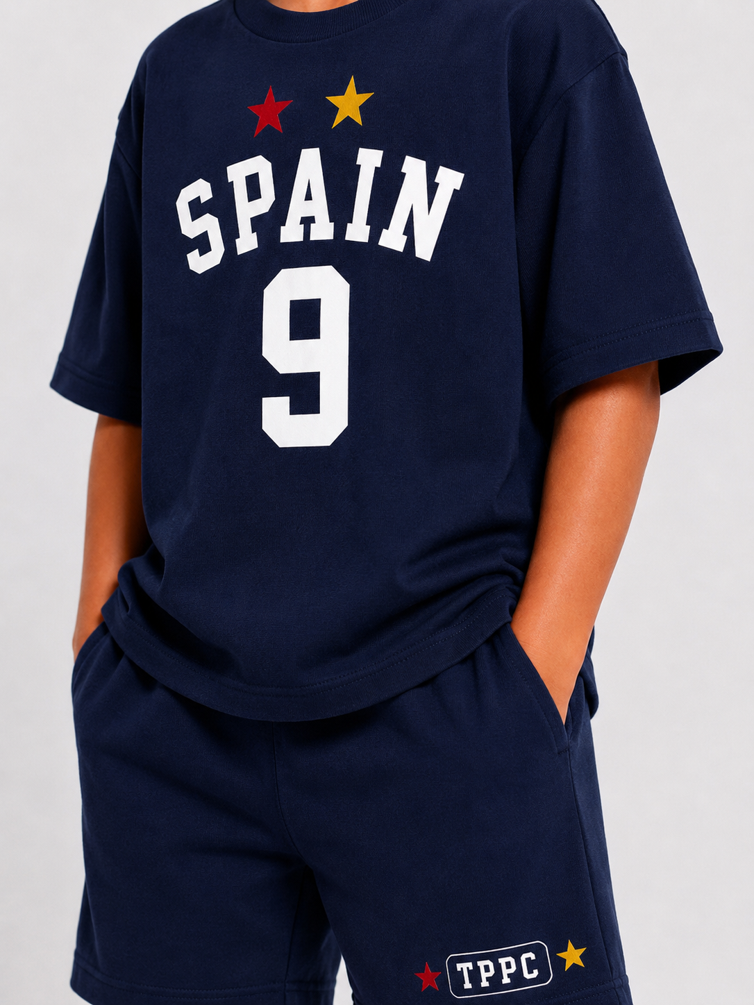SPAIN - OVERSIZED NAVY CO- ORD SET