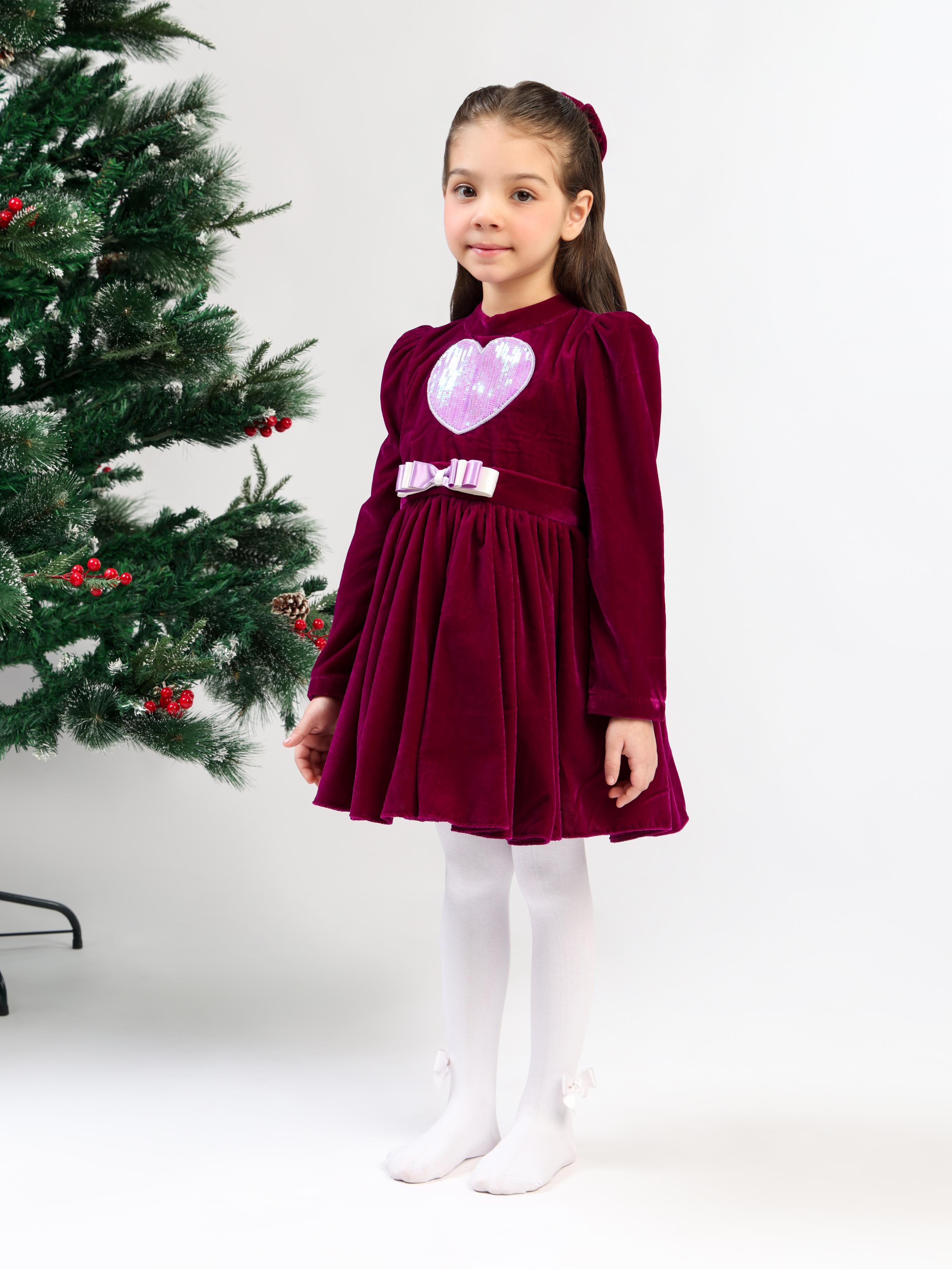 PURPLE VELVET HEART DRESS