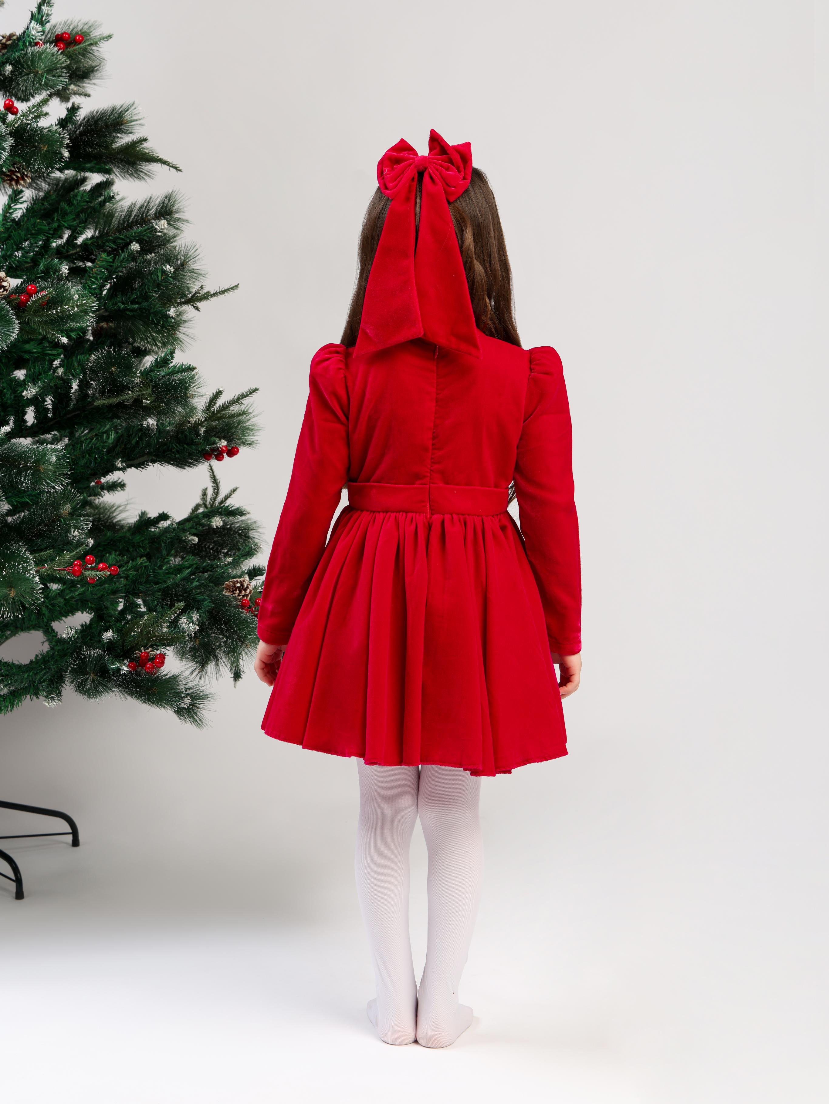 MAGENTA VELVET HEART DRESS