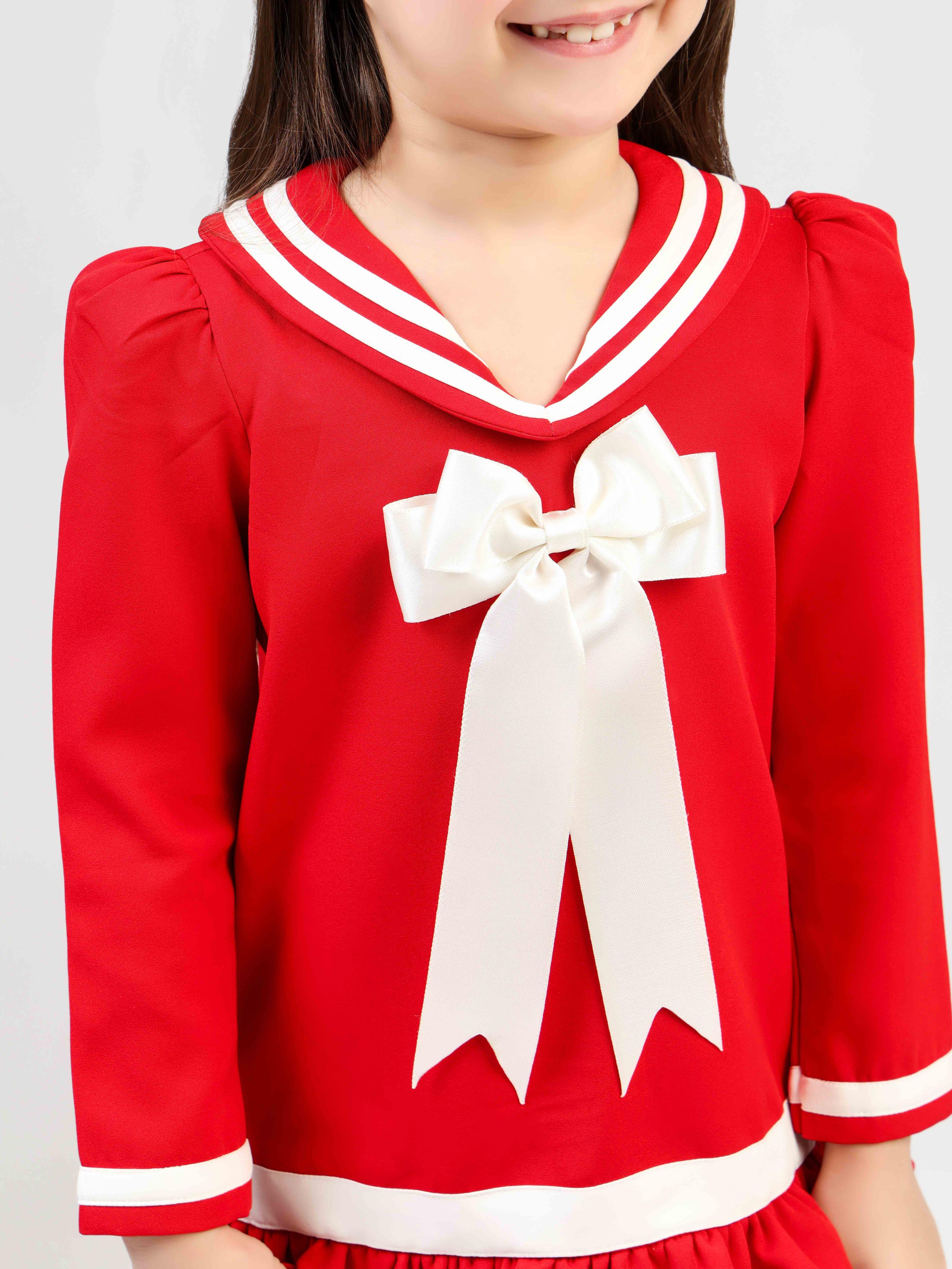 SAILOR RED DRESS - FULL SLEEVES