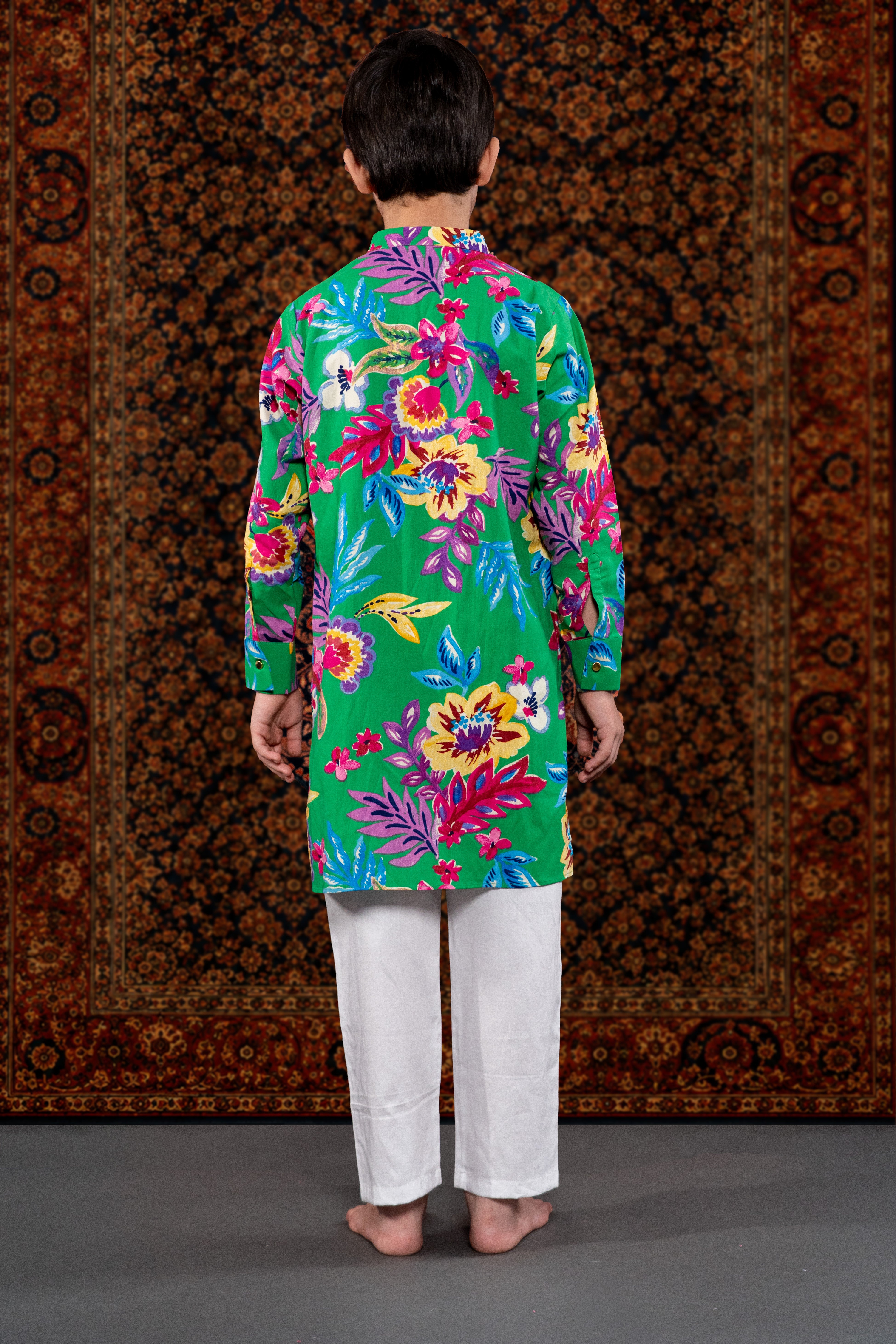DARK GREEN KURTA SET