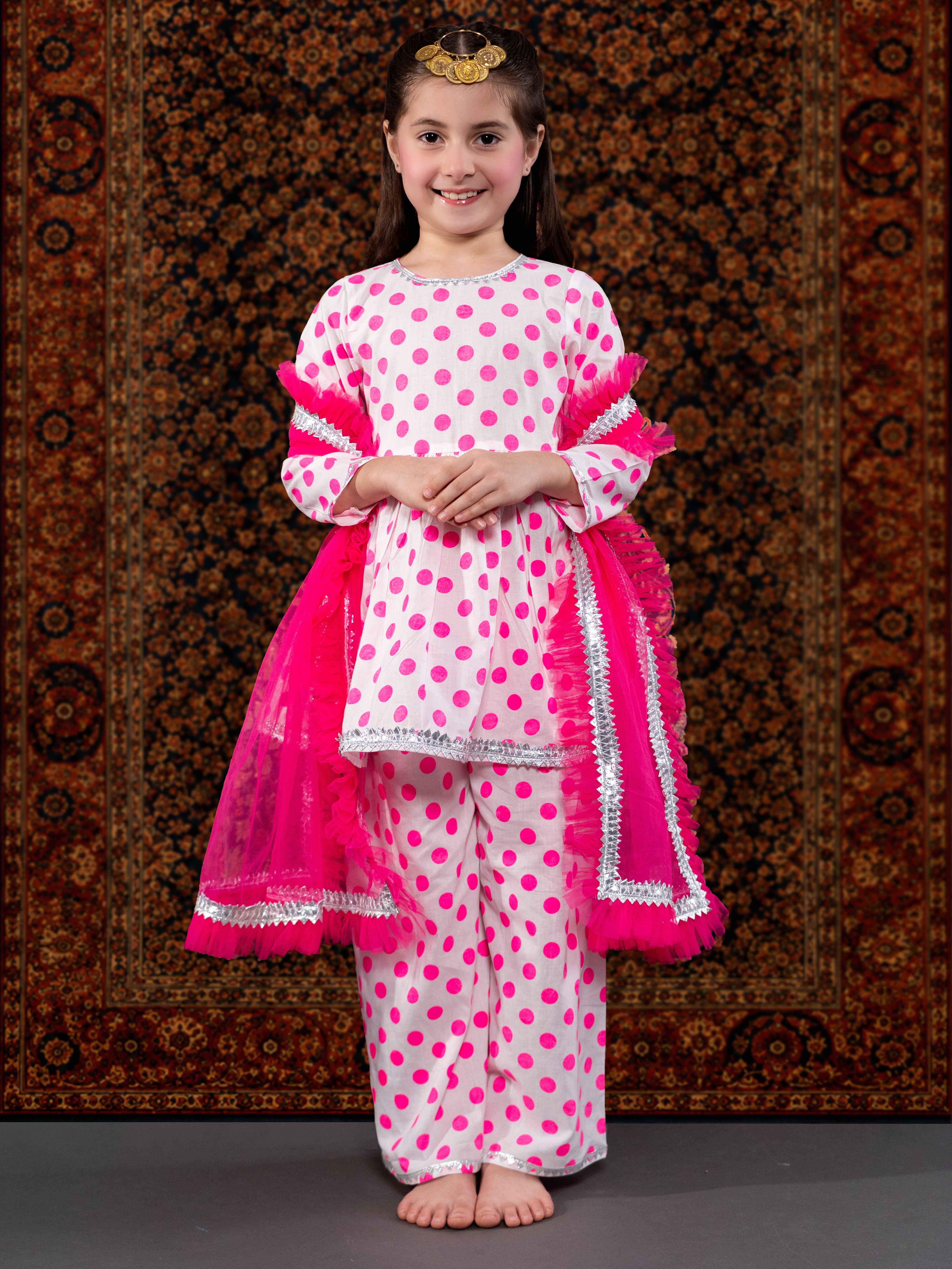PINK POLKA SUIT SET