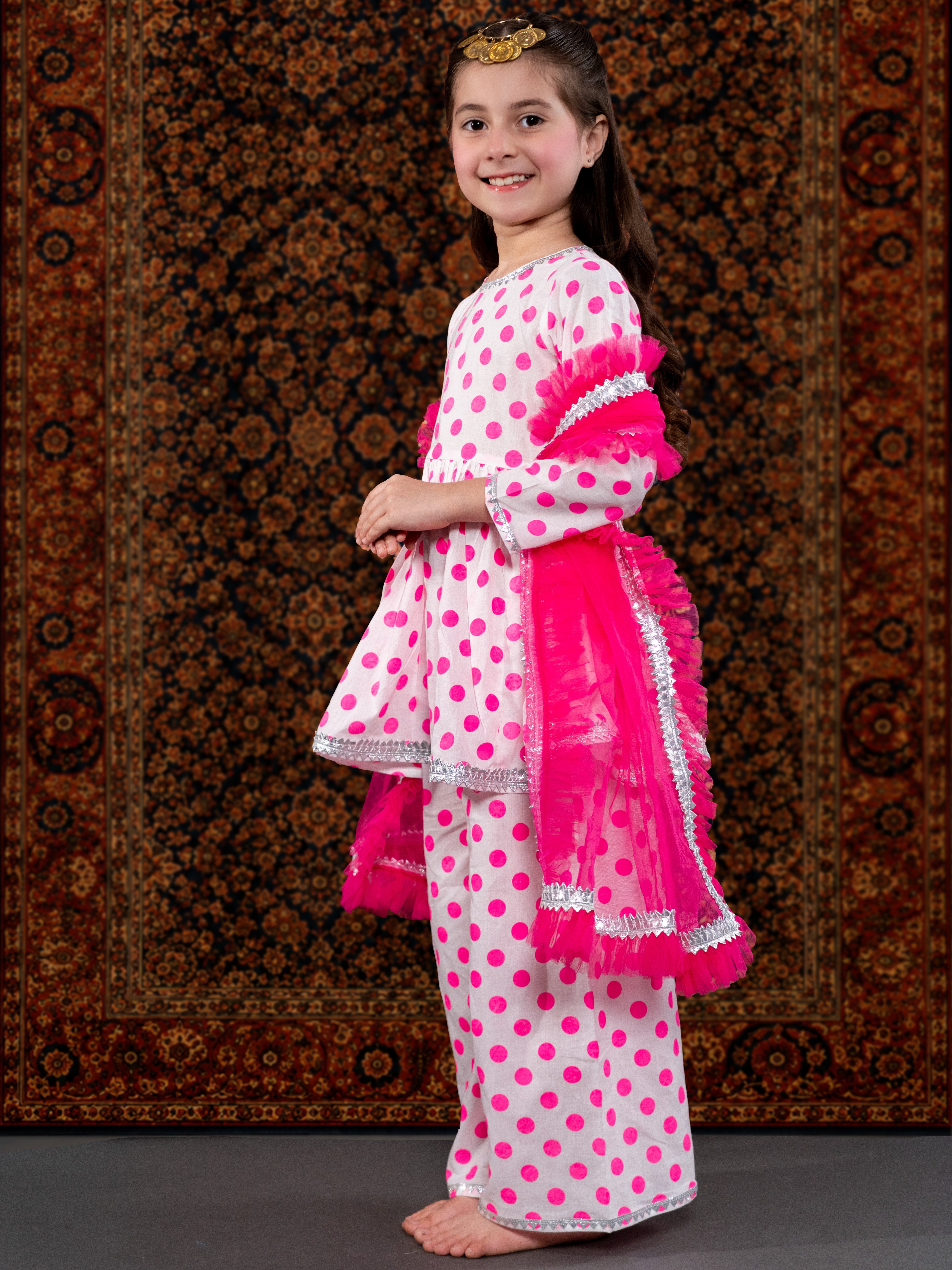 PINK POLKA SUIT SET