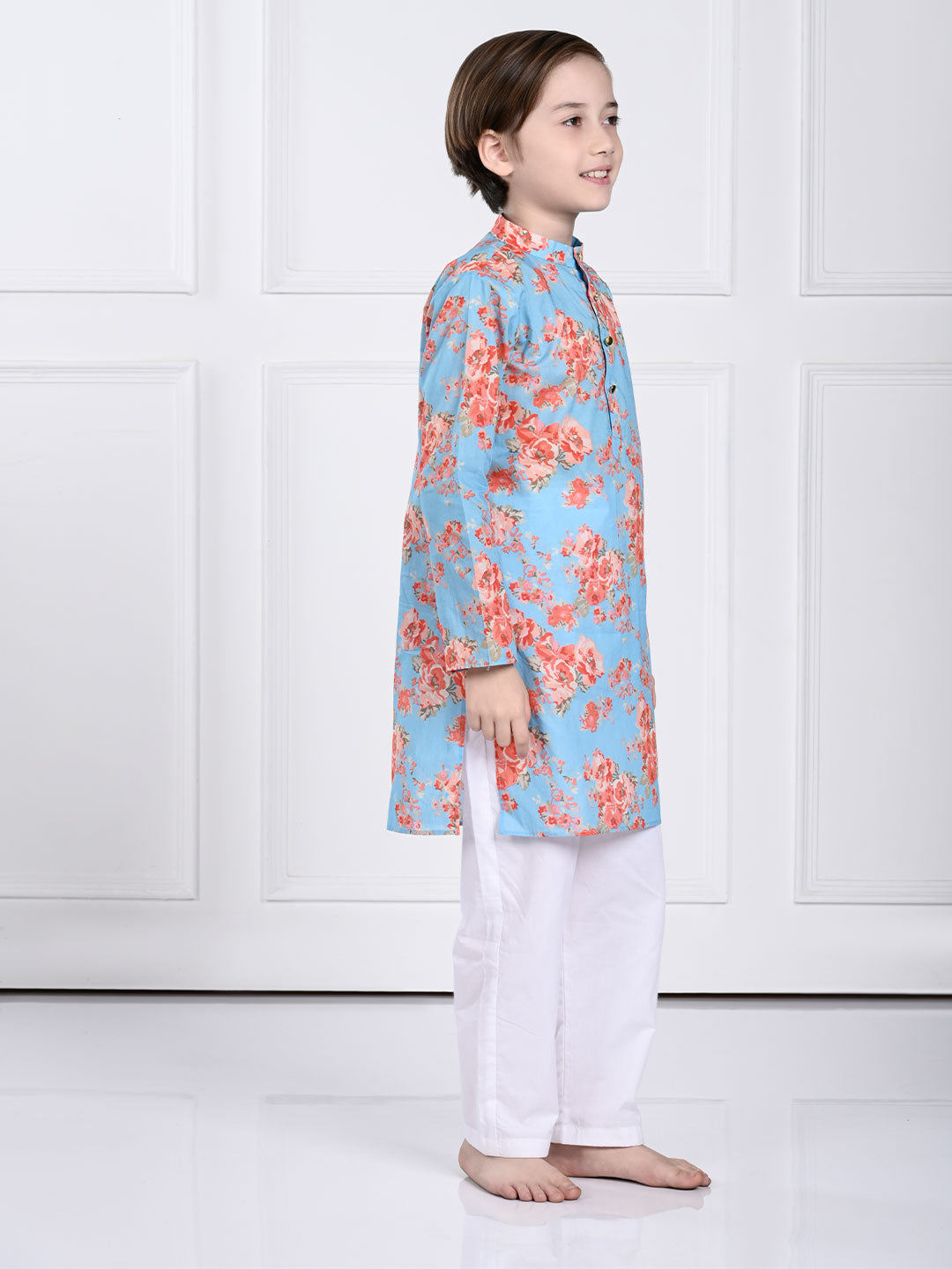 Jas - Blue Floral Kurta Pajama Set