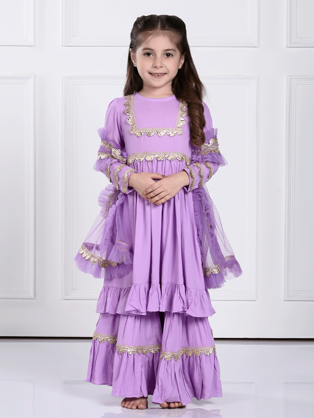 Norah Suit Set- A Lavender Suit for Girls