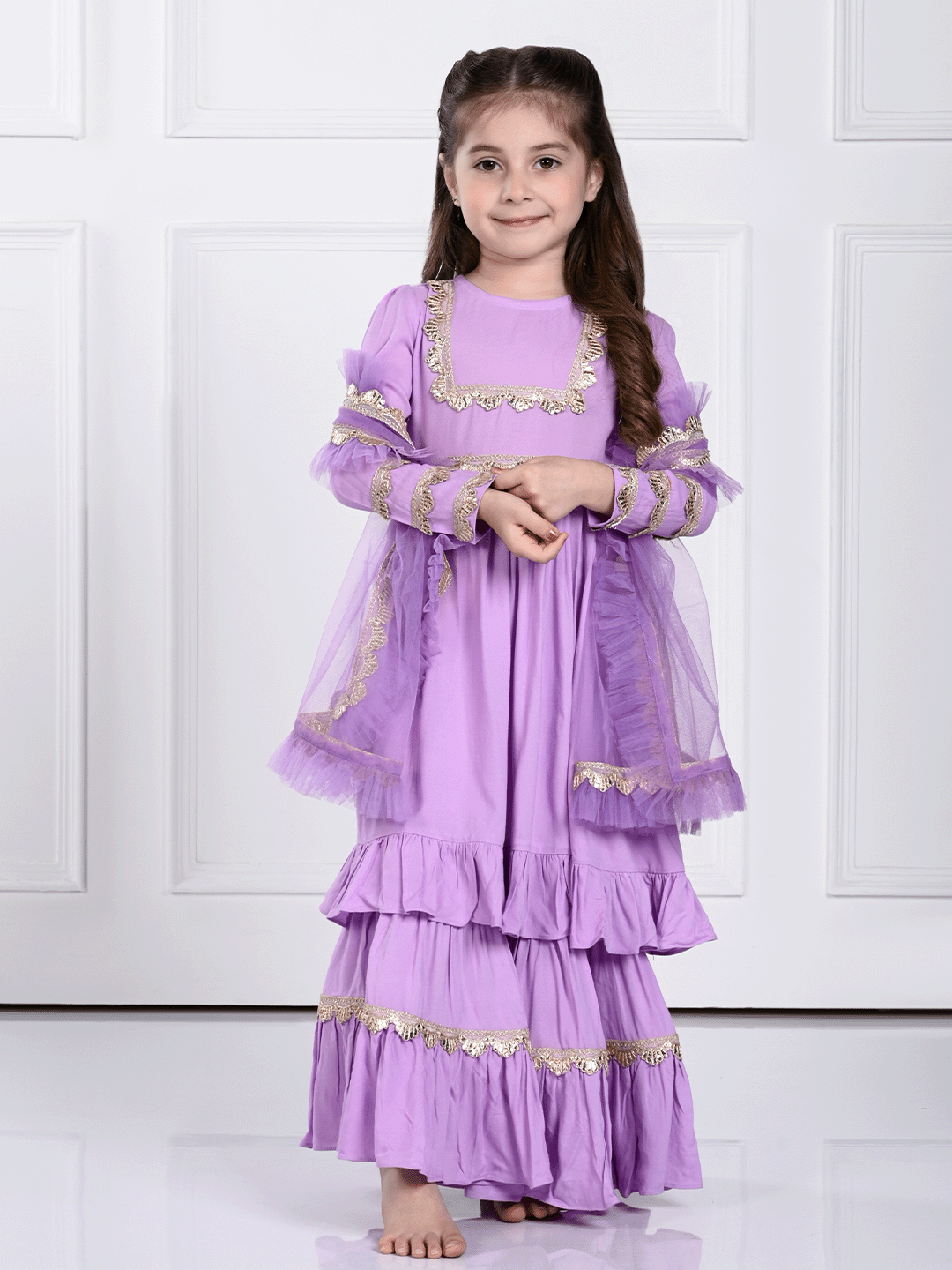 Norah Suit Set- A Lavender Suit for Girls