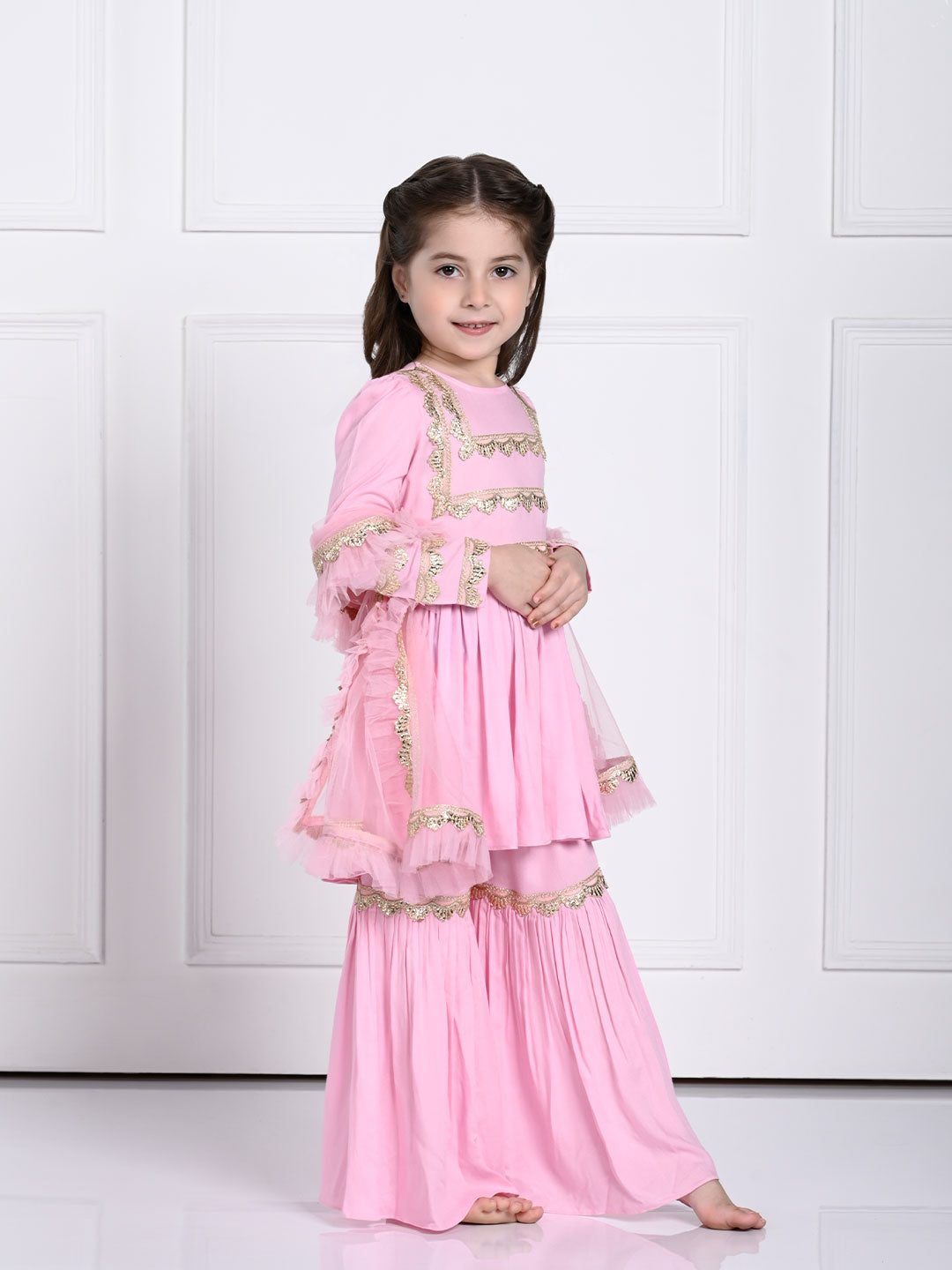 Ariyah Suit Set- A Light Pink Suit for Girls