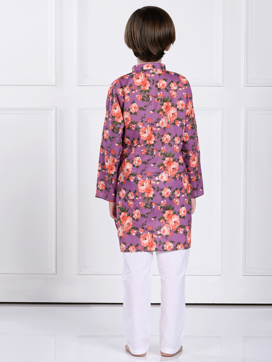 Sam - Purple Floral Kurta Pajama Set