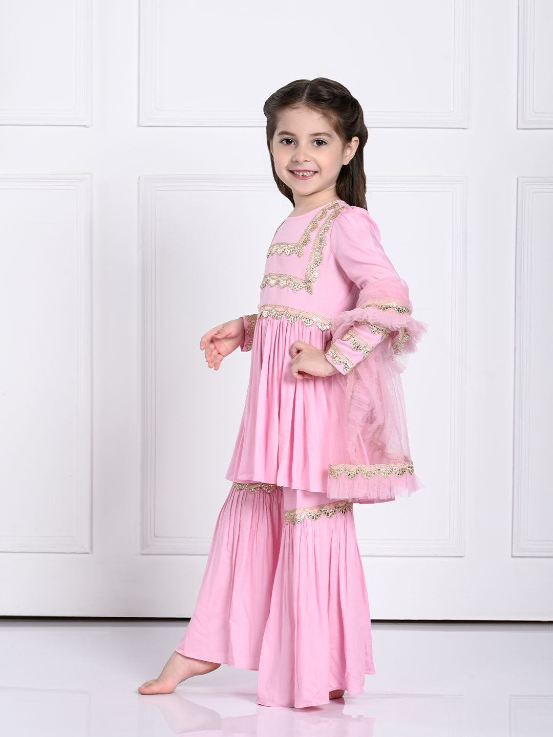 Ariyah Suit Set- A Light Pink Suit for Girls