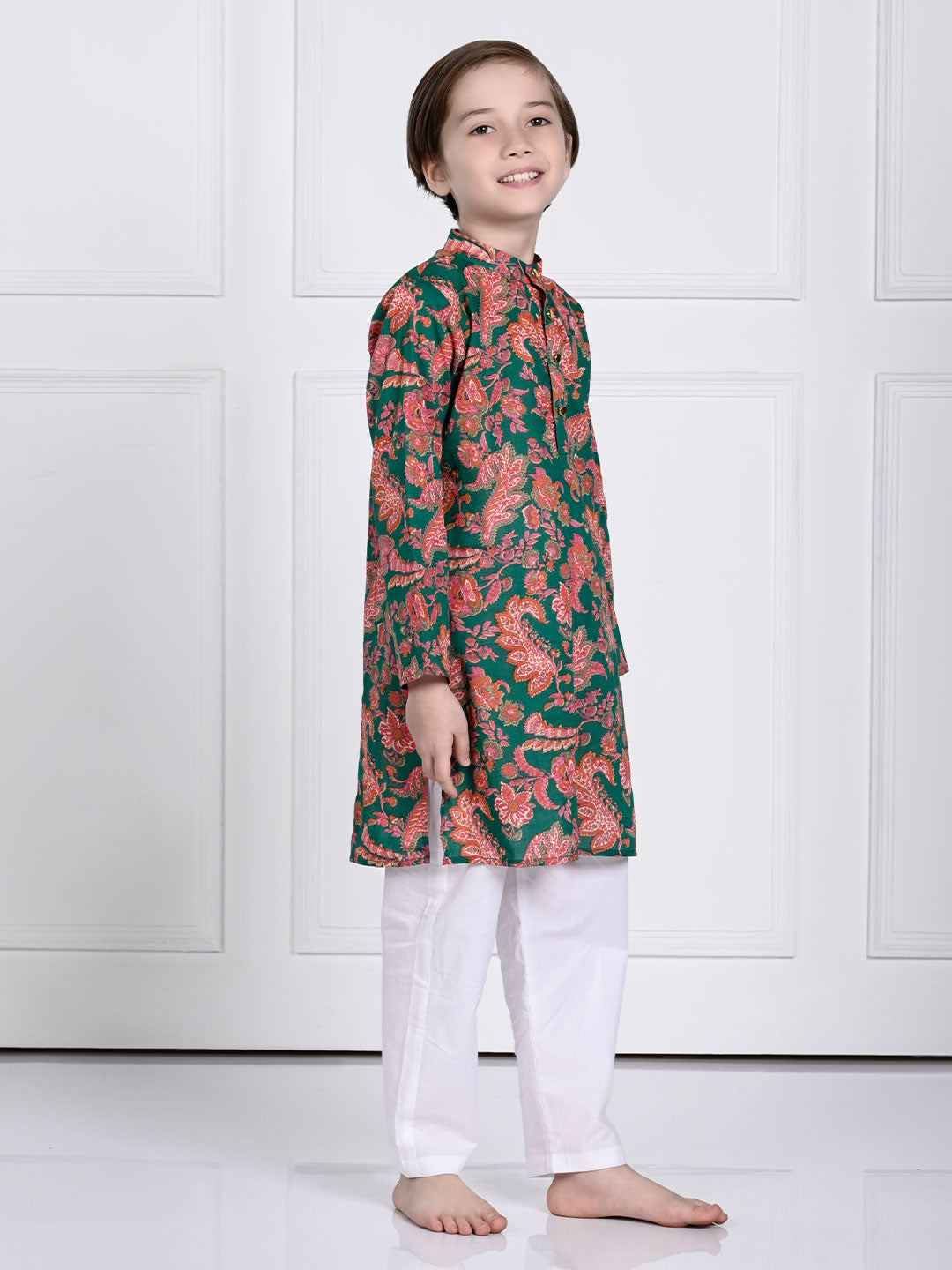 Anam - Dark Green Kurta Pajama Set