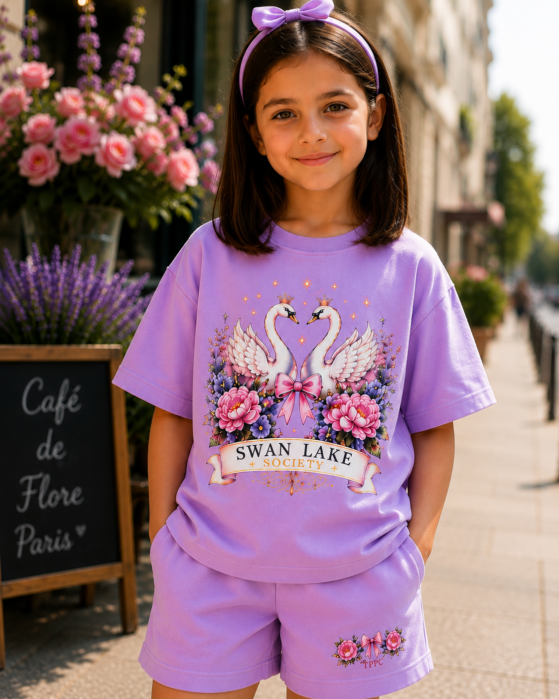 OVERSIZED LAVENDER  SWAN CO-ORD SET